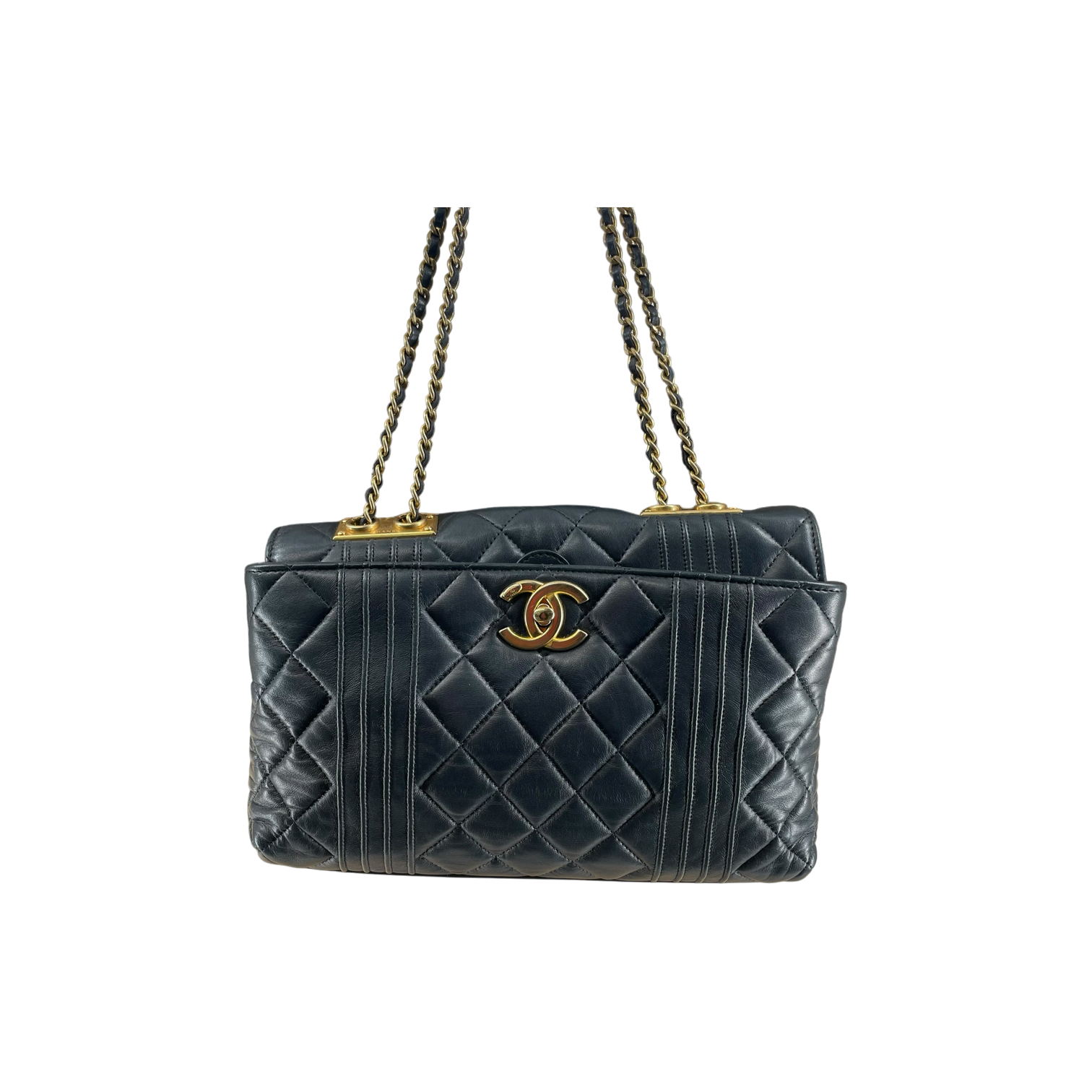 CHANEL/Cross Body Bag/Leather/NVY/20139010/FLAP REVERSE view 1