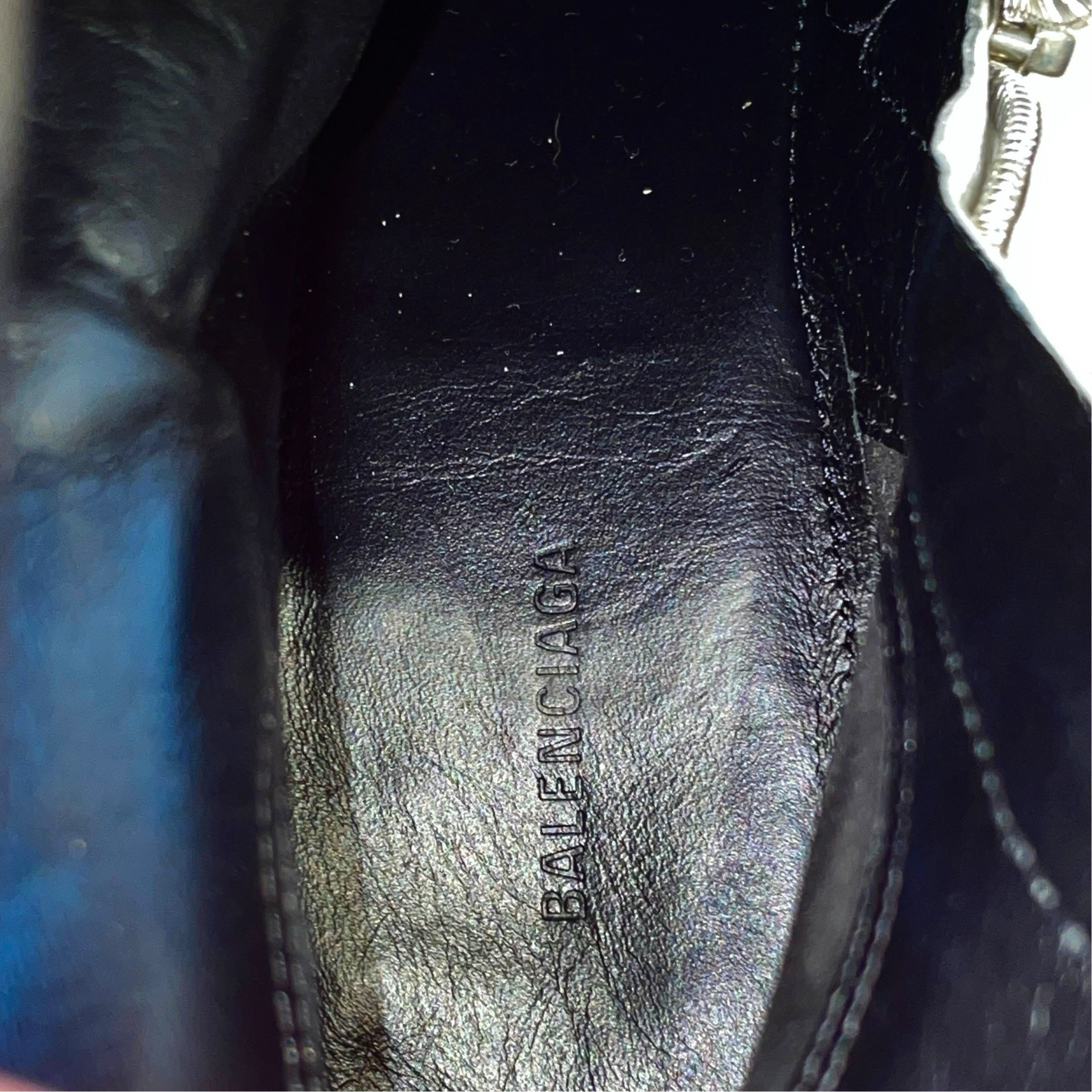 BALENCIAGA/Long Boots/EU 38.5/Leather/WHT/Cagole Knee-High Boots view 3