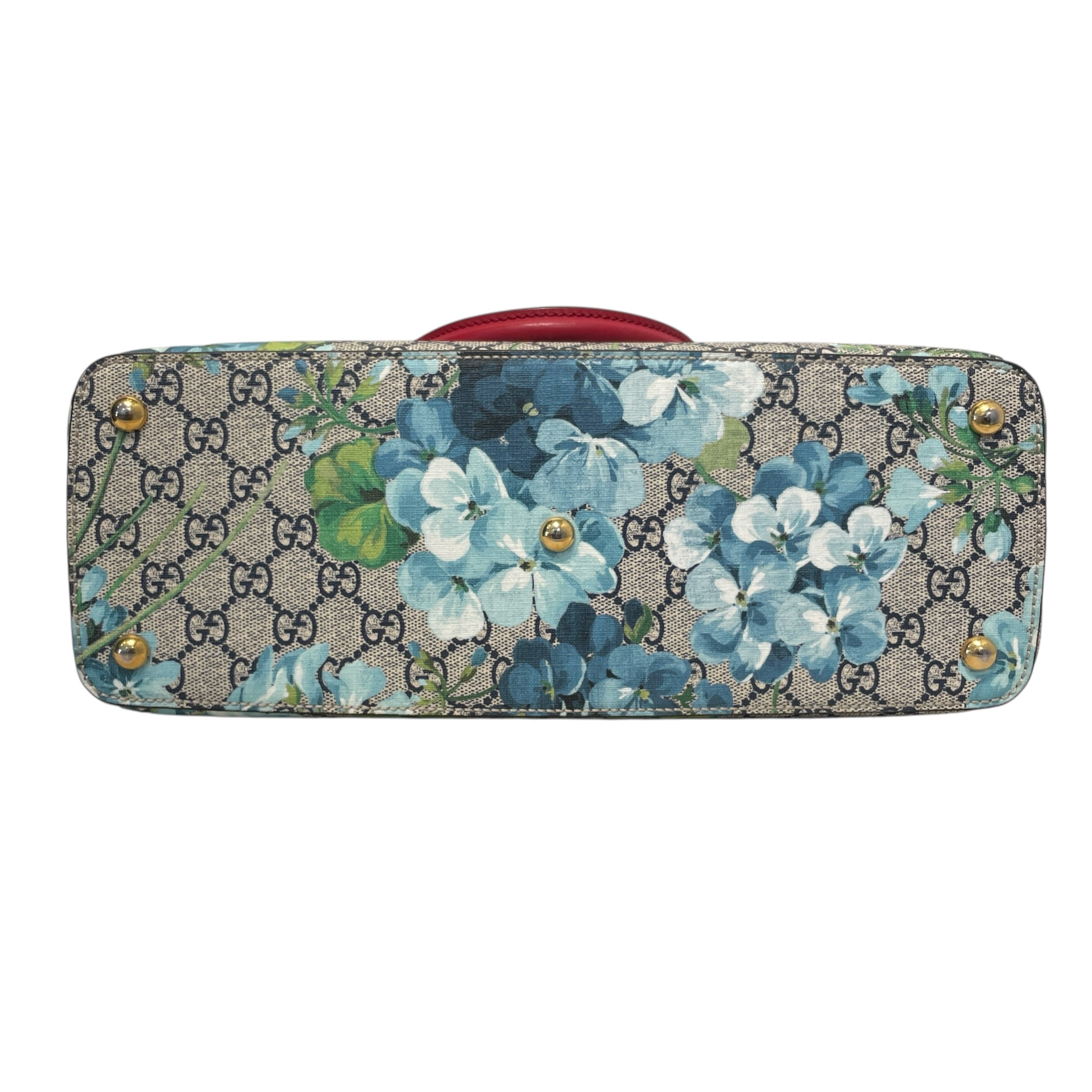 GUCCI/Hand Bag/All Over Print/Leather/GRY/Blooms Monogram Zip Top view 3