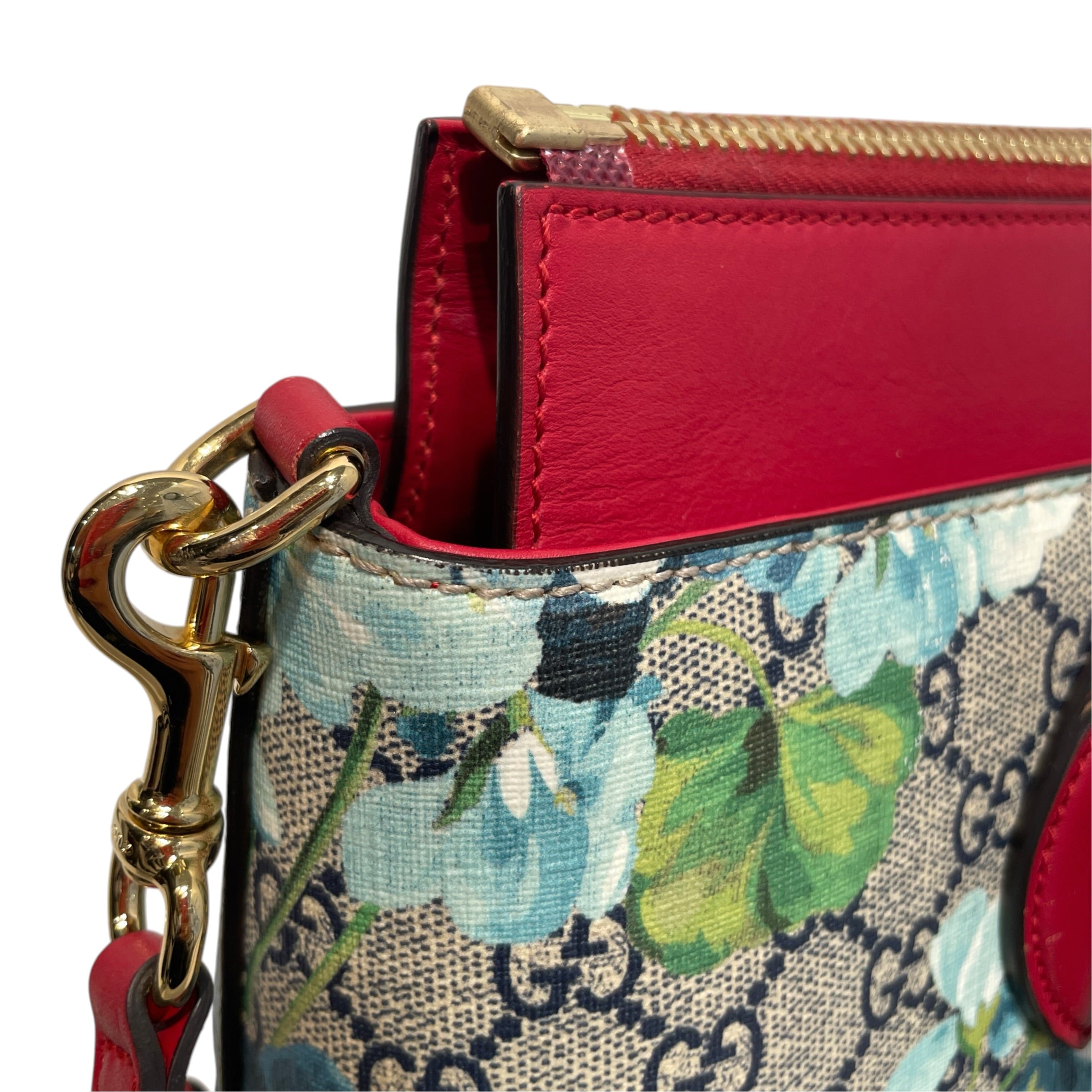GUCCI/Hand Bag/All Over Print/Leather/GRY/Blooms Monogram Zip Top view 6