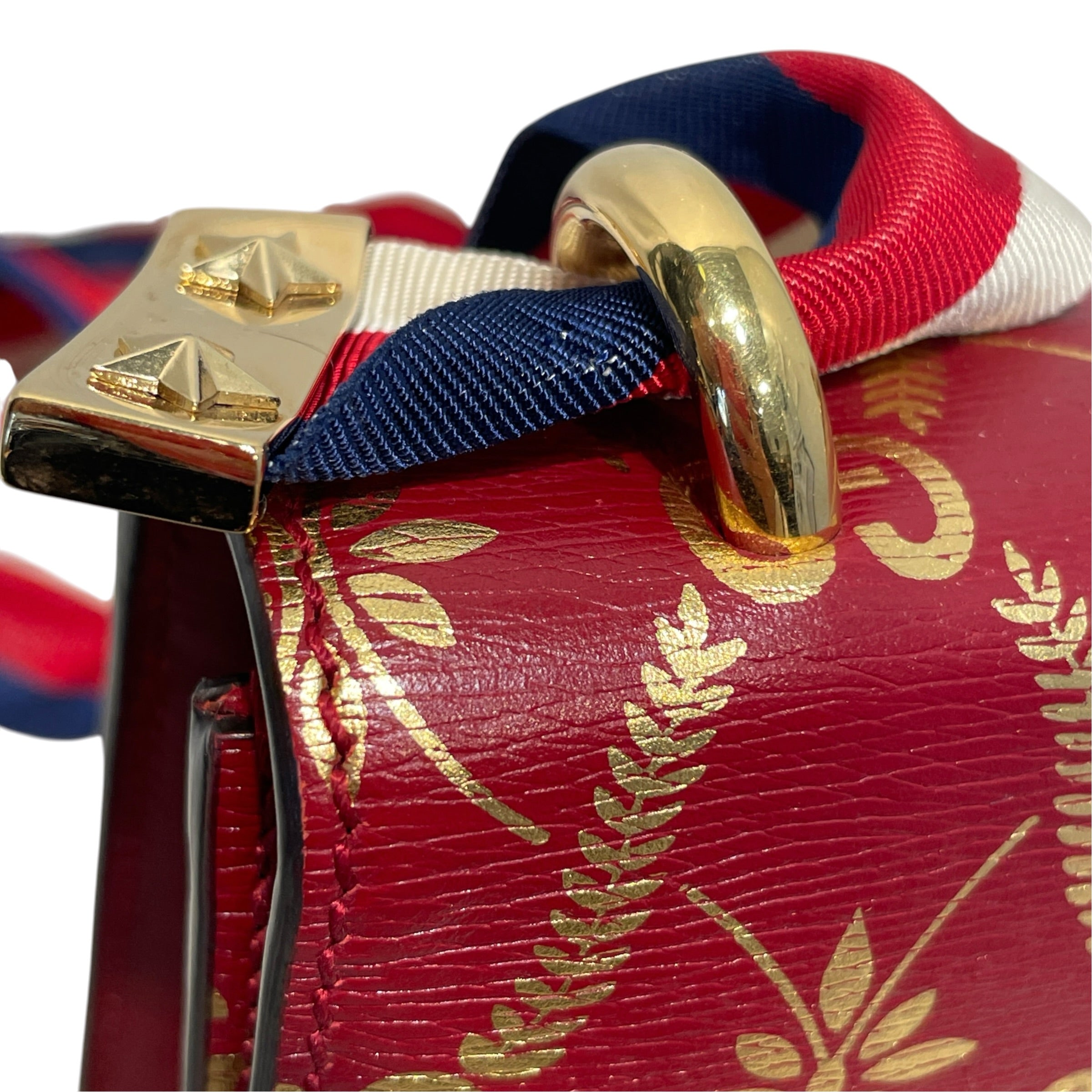 GUCCI/Cross Body Bag/All Over Print/Leather/RED/Sylvie Shoulder view 7