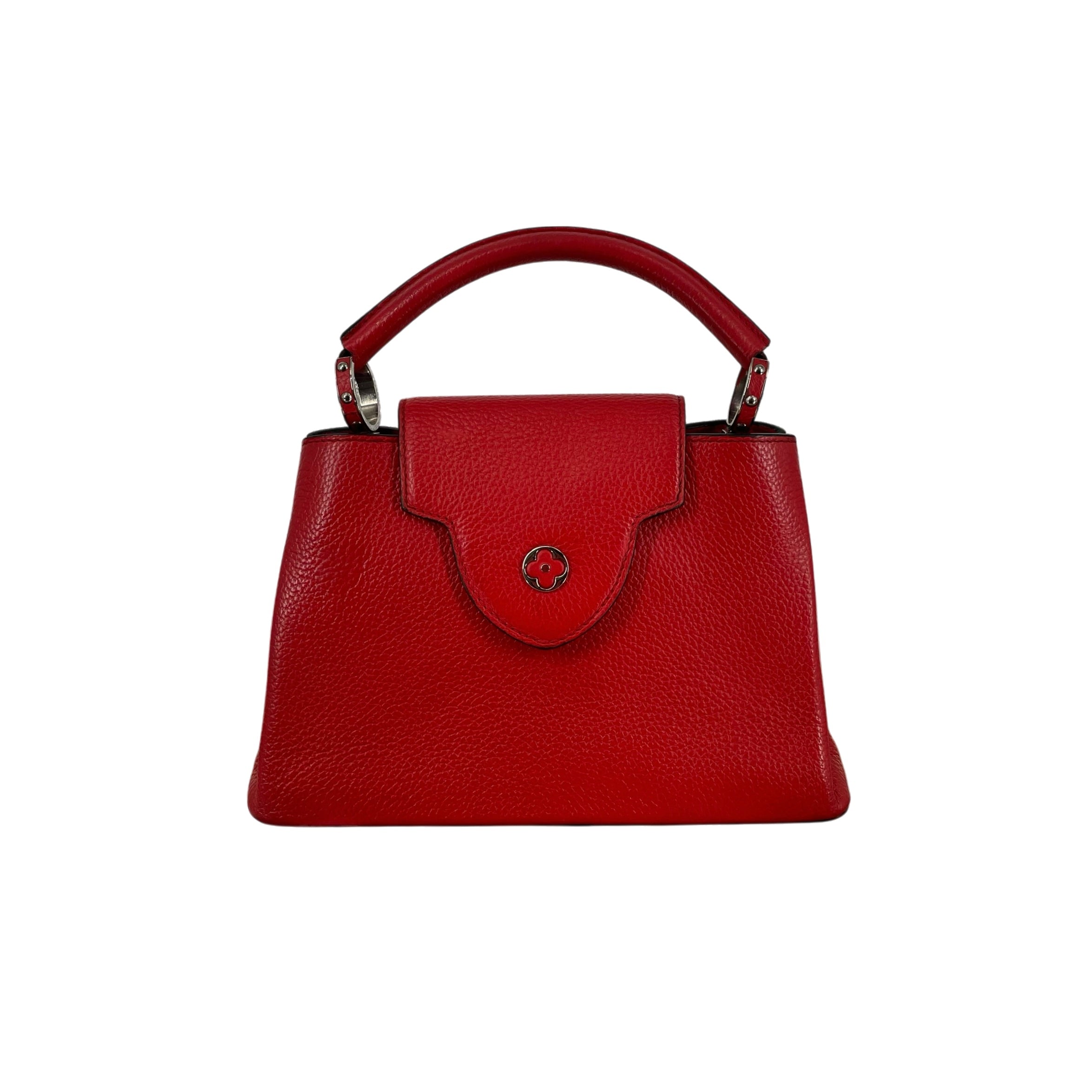LOUIS VUITTON/Hand Bag/Leather/RED/CAPUCINES TAURILLON BB view 1