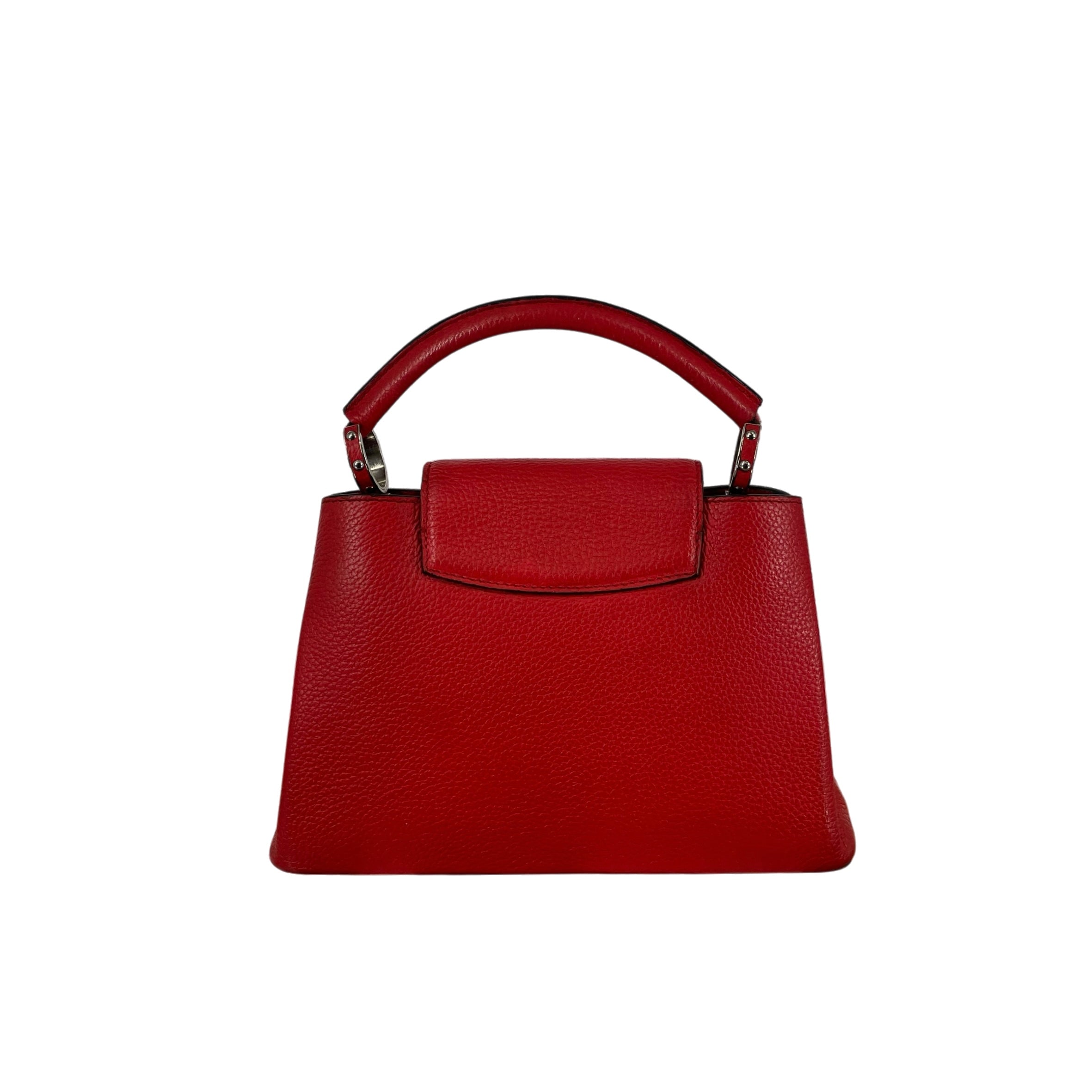 LOUIS VUITTON/Hand Bag/Leather/RED/CAPUCINES TAURILLON BB view 3