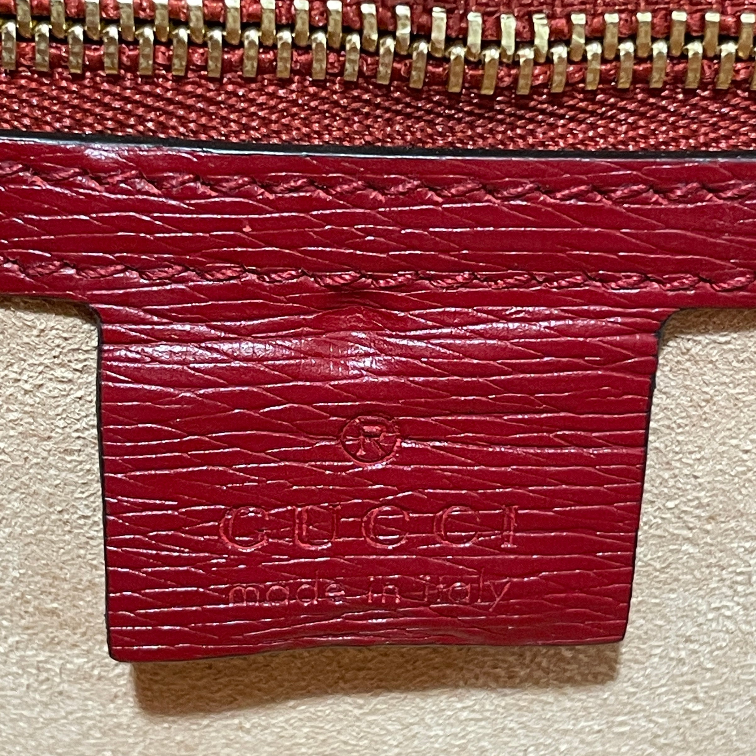 GUCCI/Cross Body Bag/All Over Print/Leather/RED/Sylvie Shoulder view 6