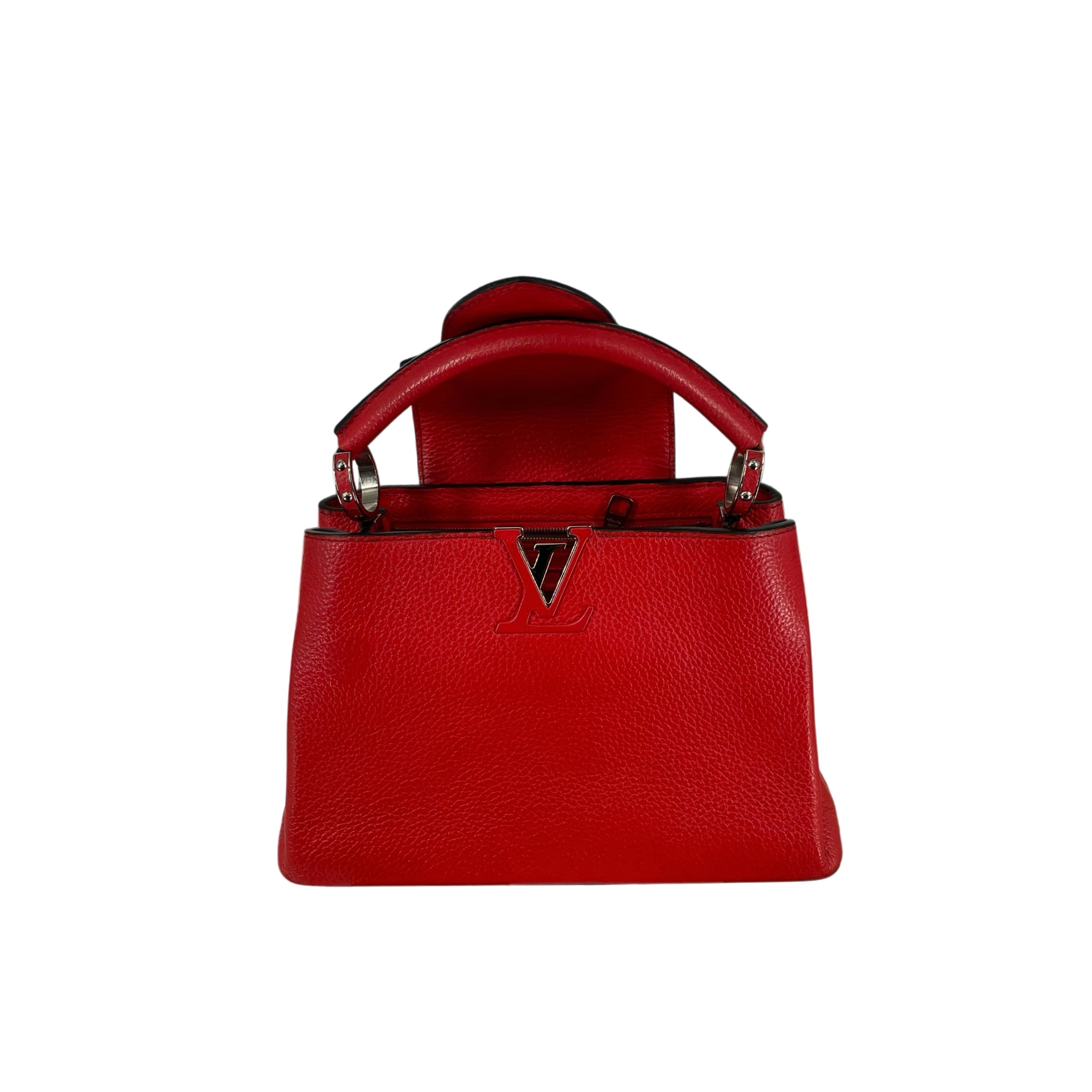 LOUIS VUITTON/Hand Bag/Leather/RED/CAPUCINES TAURILLON BB view 5