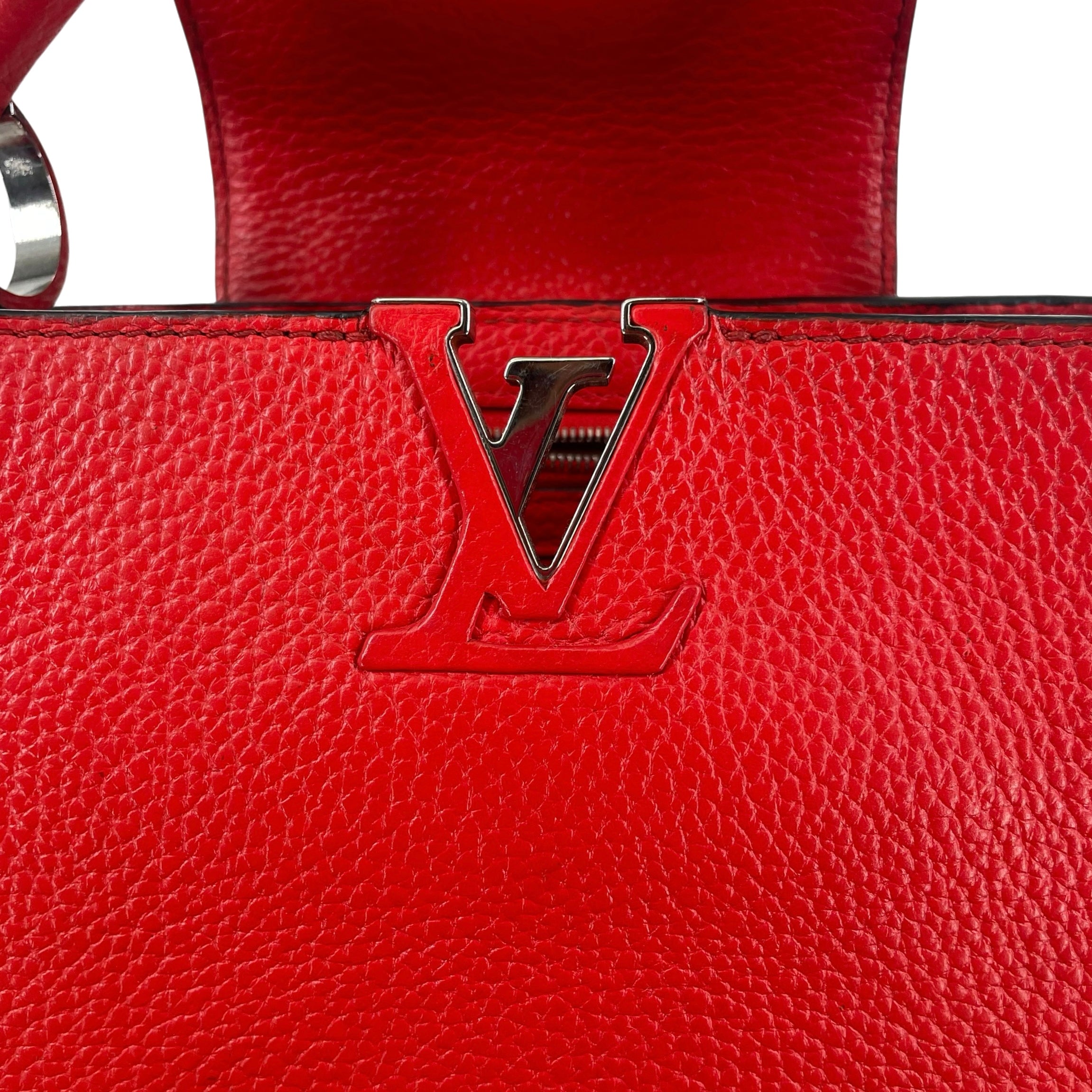 LOUIS VUITTON/Hand Bag/Leather/RED/CAPUCINES TAURILLON BB view 10