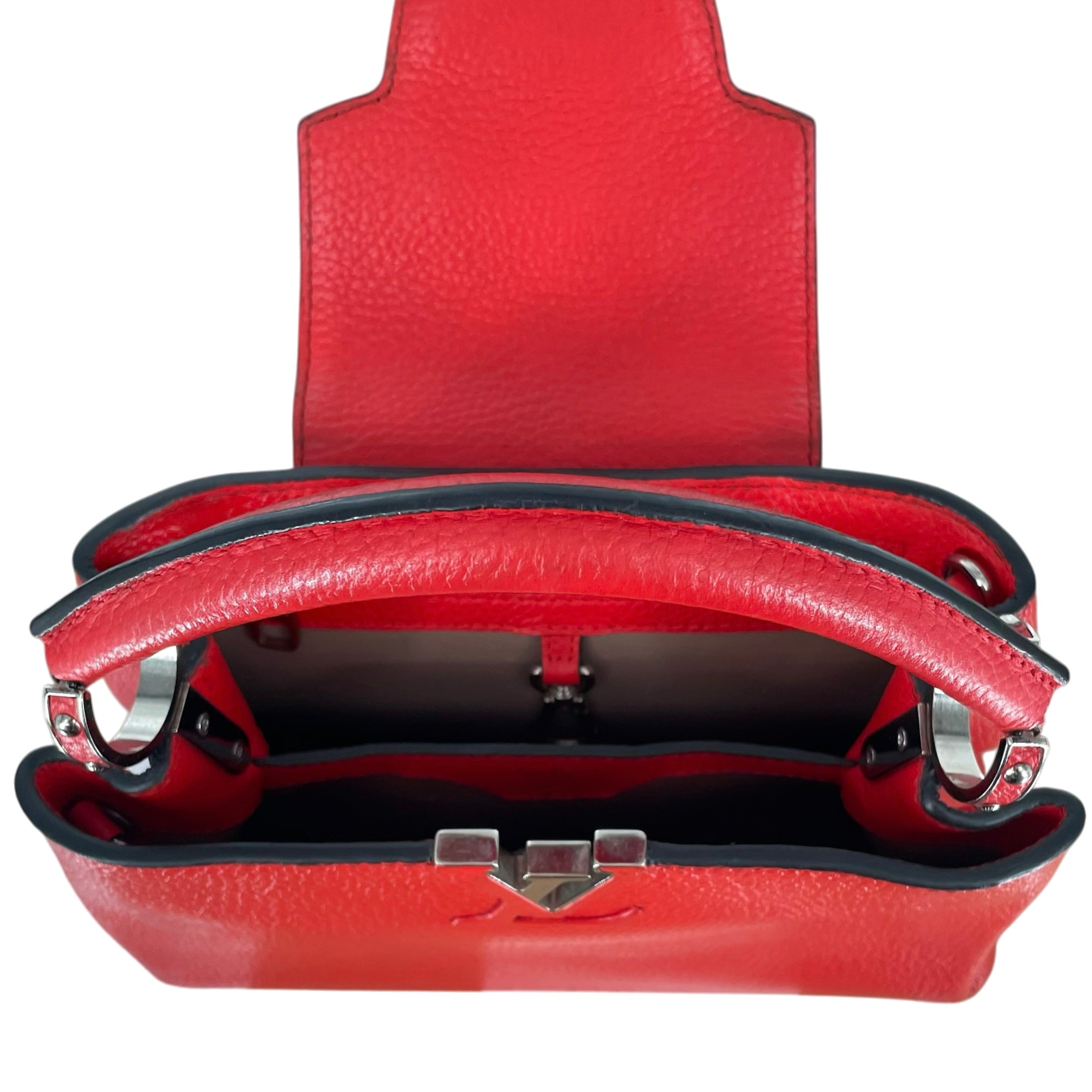 LOUIS VUITTON/Hand Bag/Leather/RED/CAPUCINES TAURILLON BB view 7