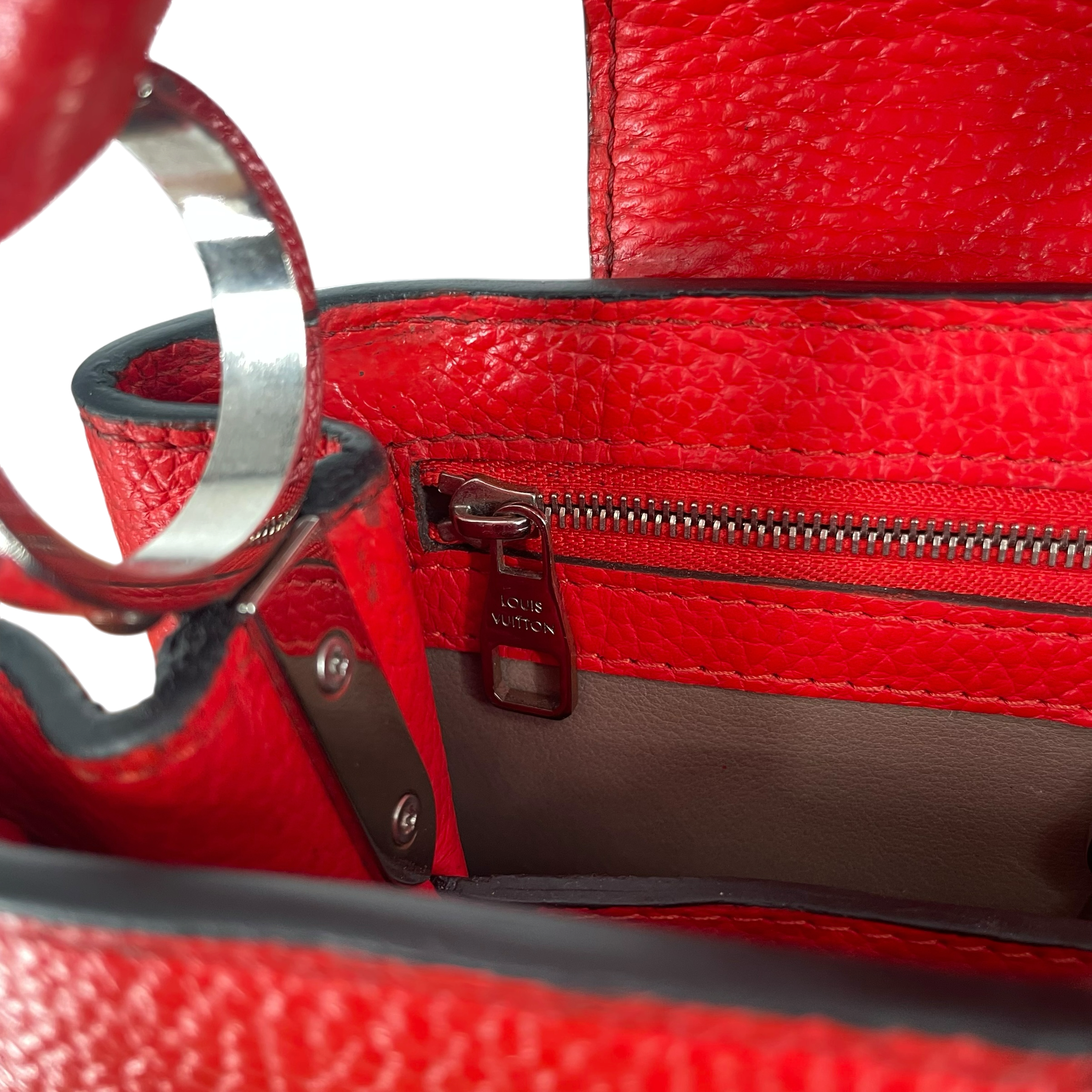 LOUIS VUITTON/Hand Bag/Leather/RED/CAPUCINES TAURILLON BB view 11