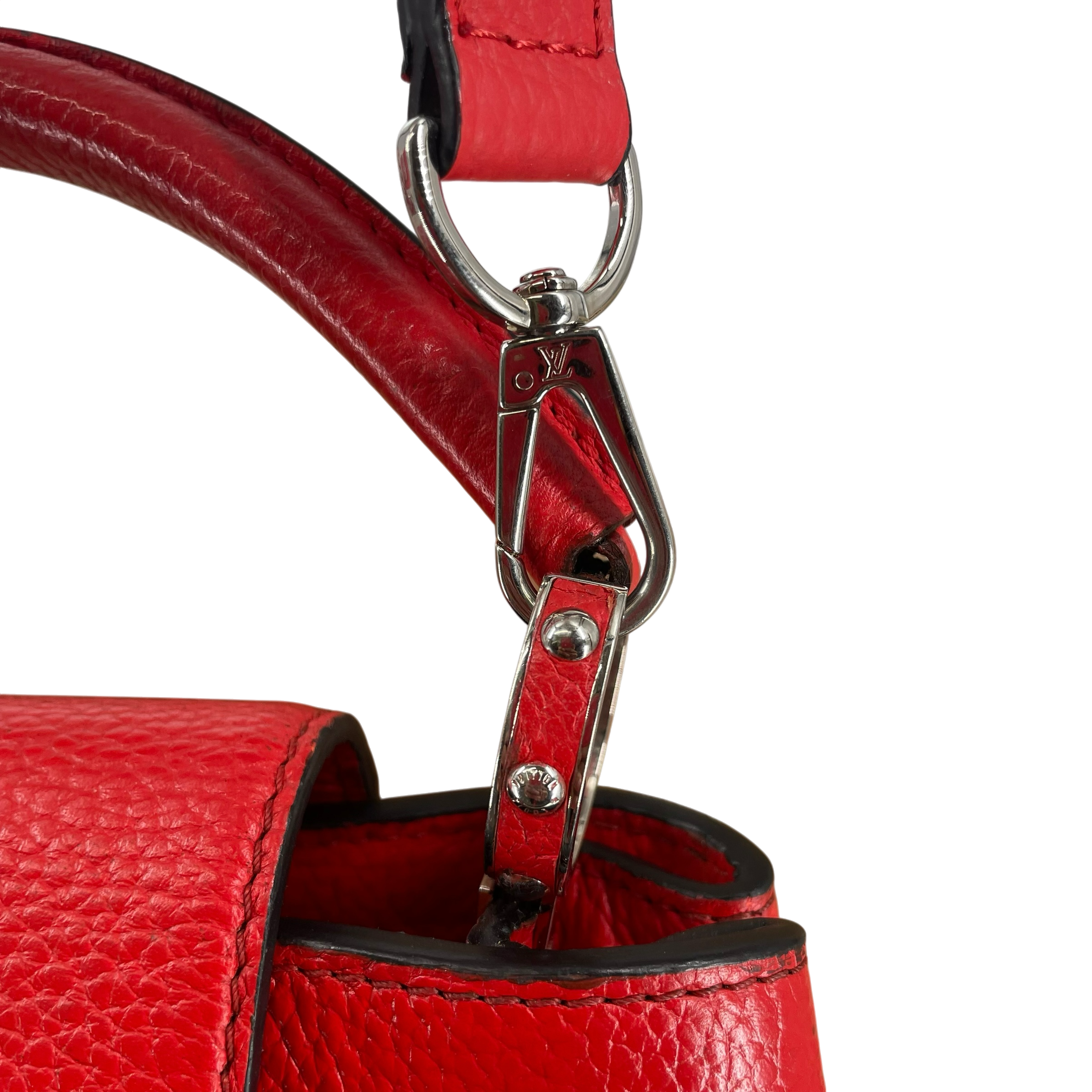 LOUIS VUITTON/Hand Bag/Leather/RED/CAPUCINES TAURILLON BB view 12