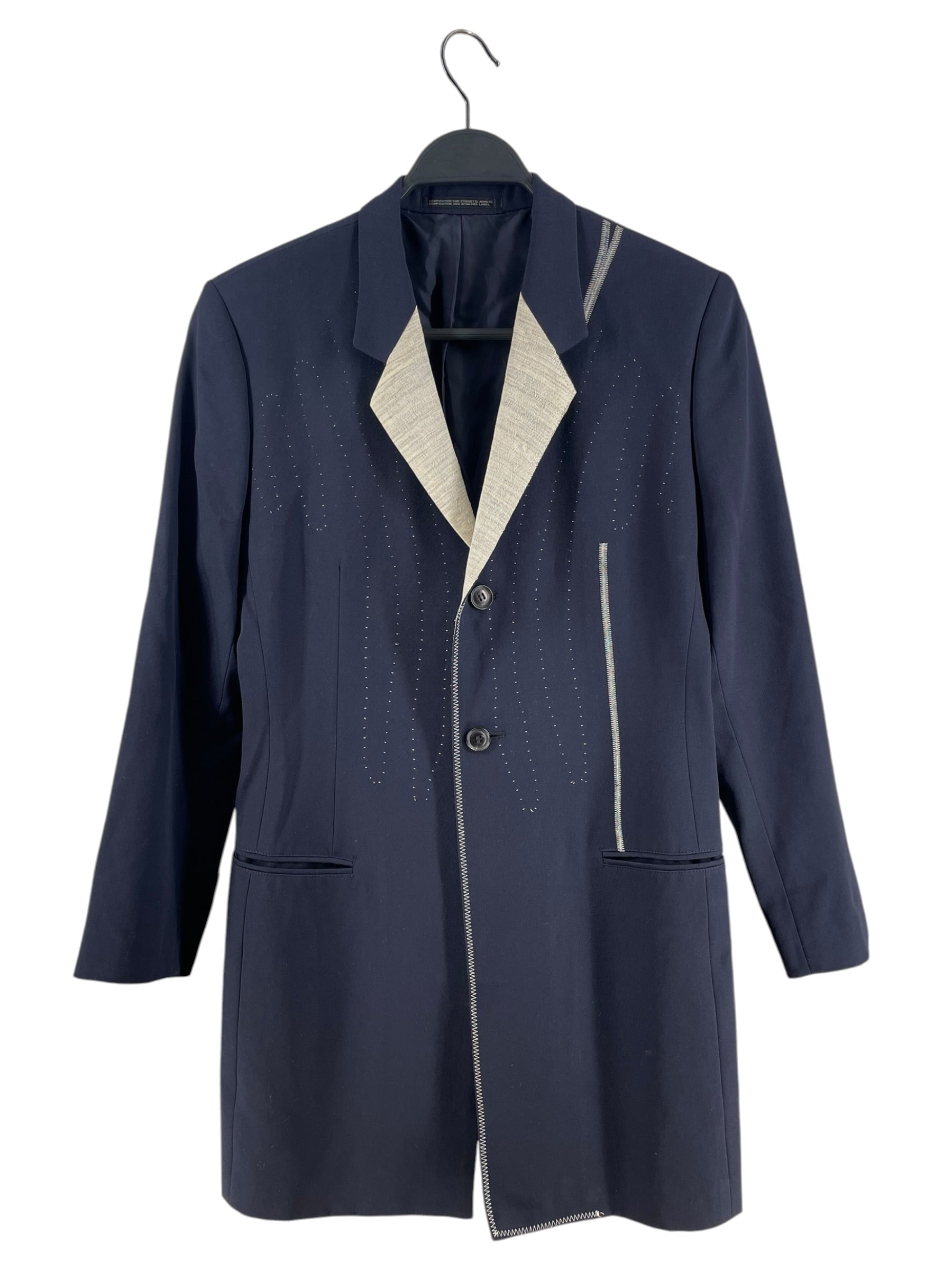 YOHJI YAMAMOTO/Tailored Jkt/M/Cotton/NVY/1993 AW view 1