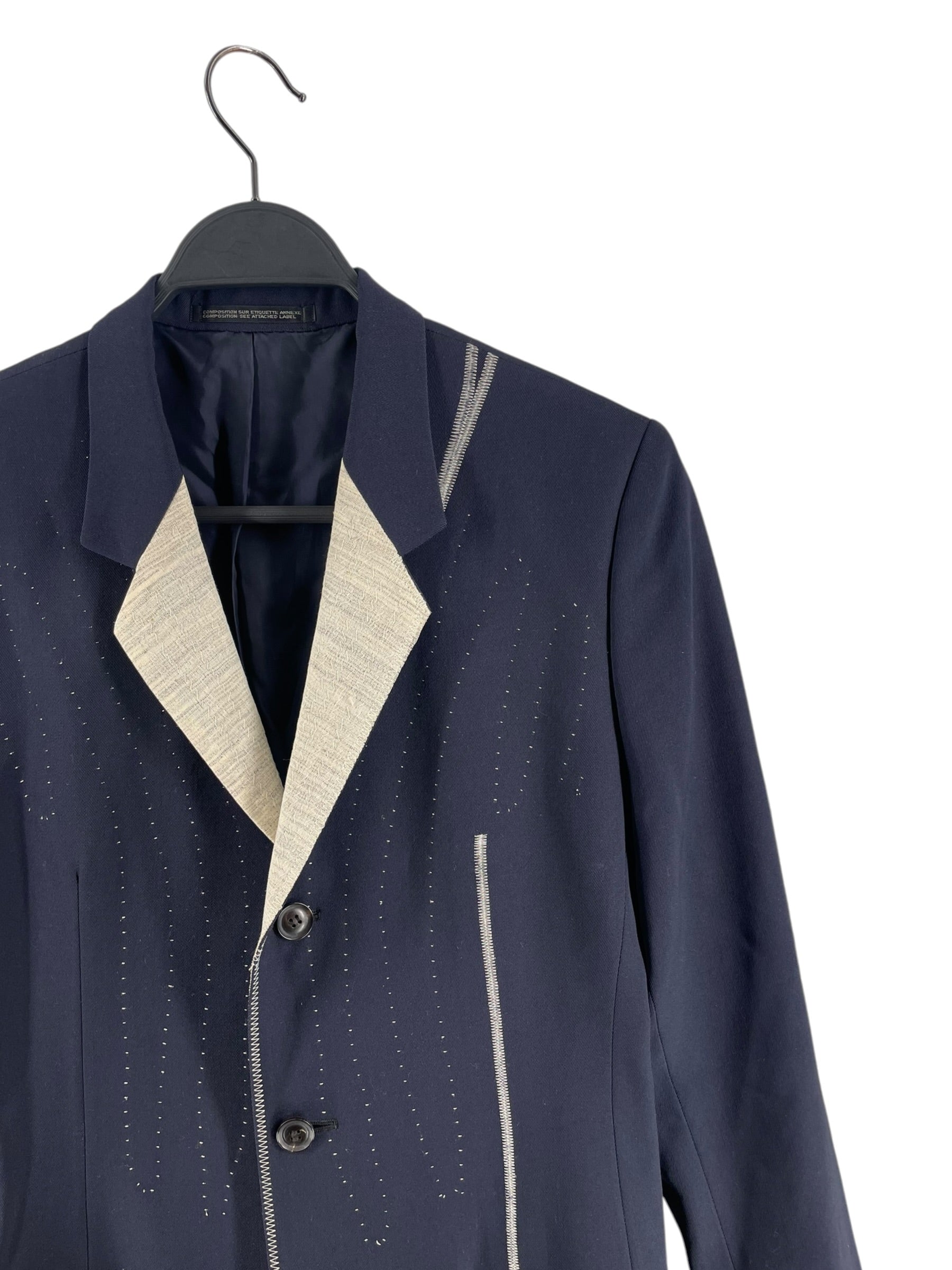 YOHJI YAMAMOTO/Tailored Jkt/M/Cotton/NVY/1993 AW view 3