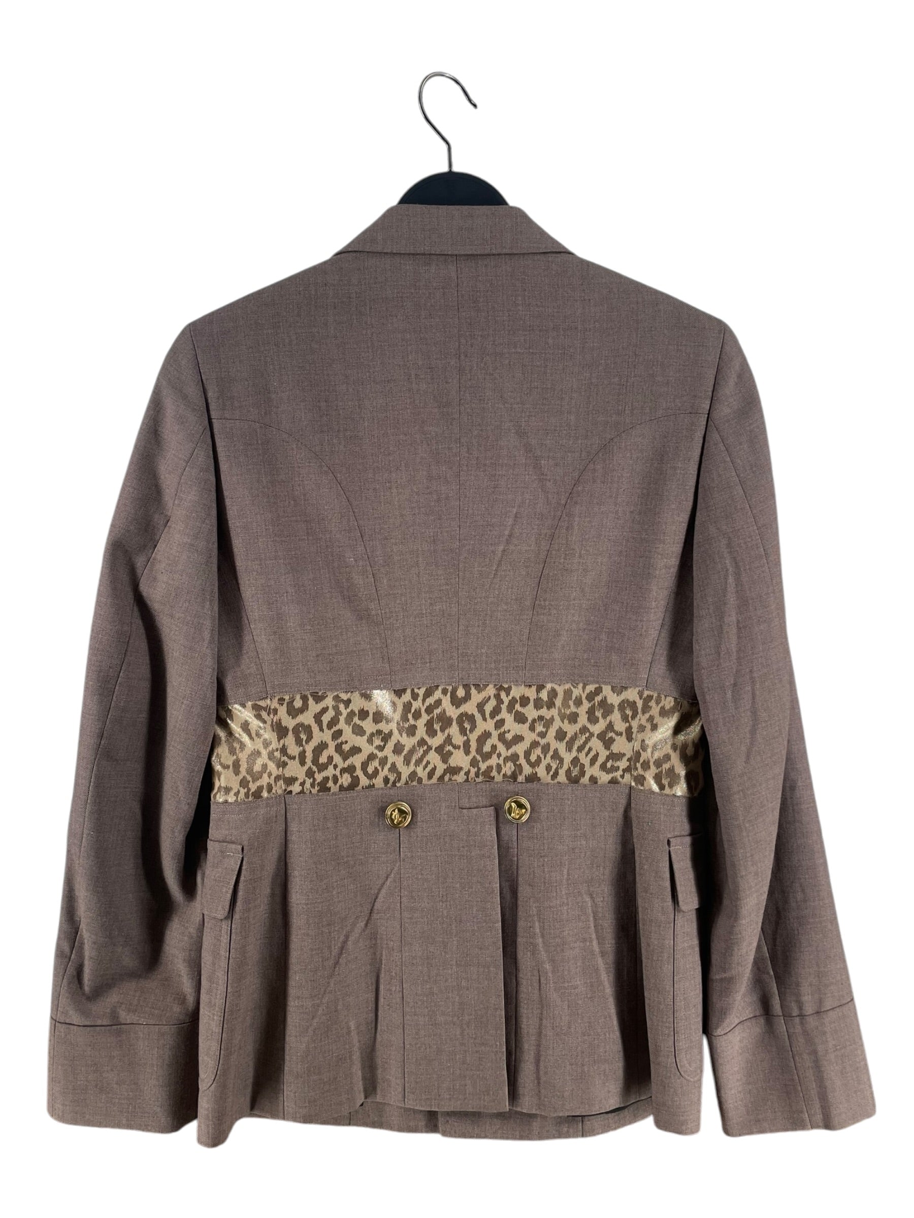 COMME des GARCONS HOMME/Tailored Jkt/XS/Wool/BRW/AD2014 PO-J014 CHEETAH BLAZER view 2