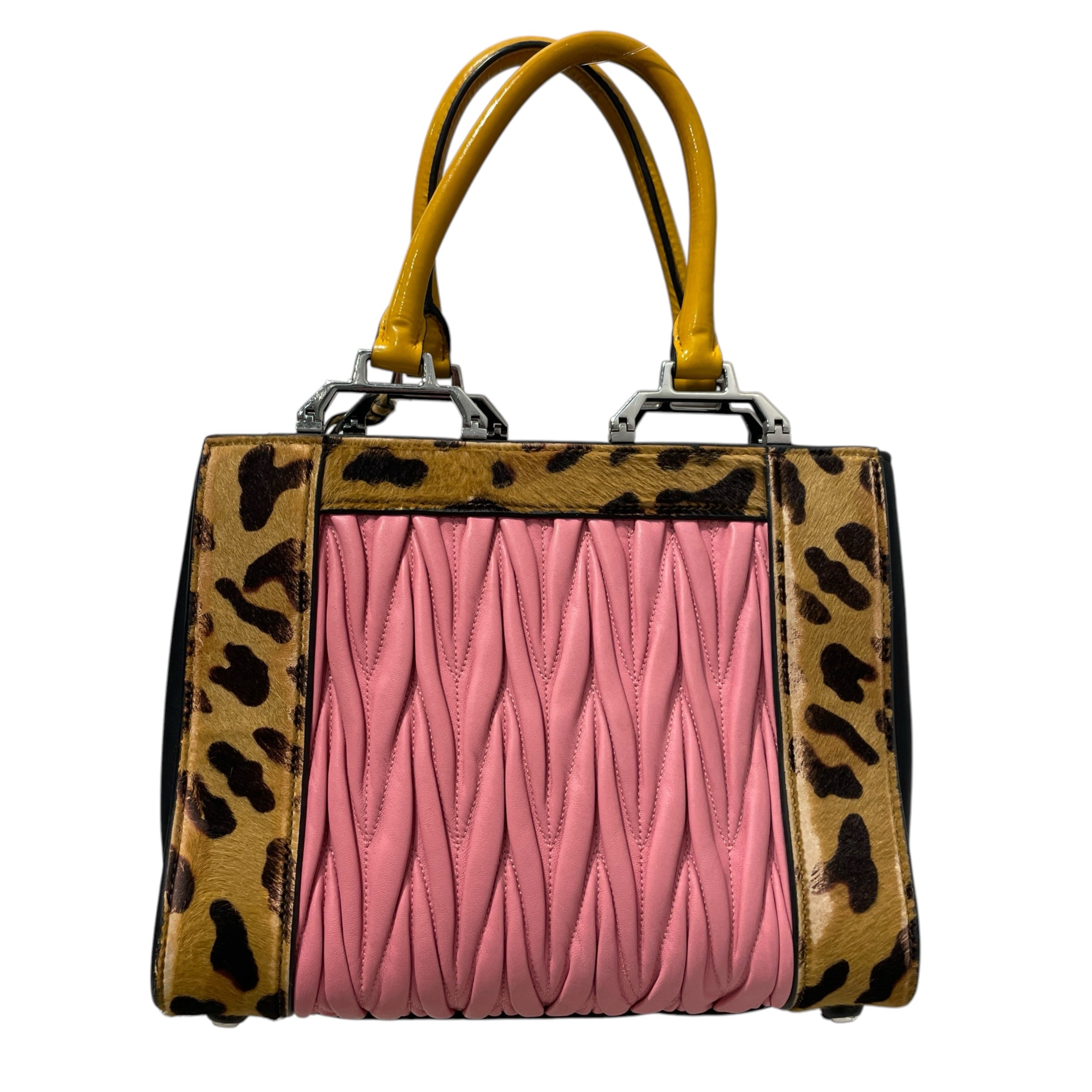 MIU MIU/Hand Bag/All Over Print/PNK/Leopard rosa matelassa view 2