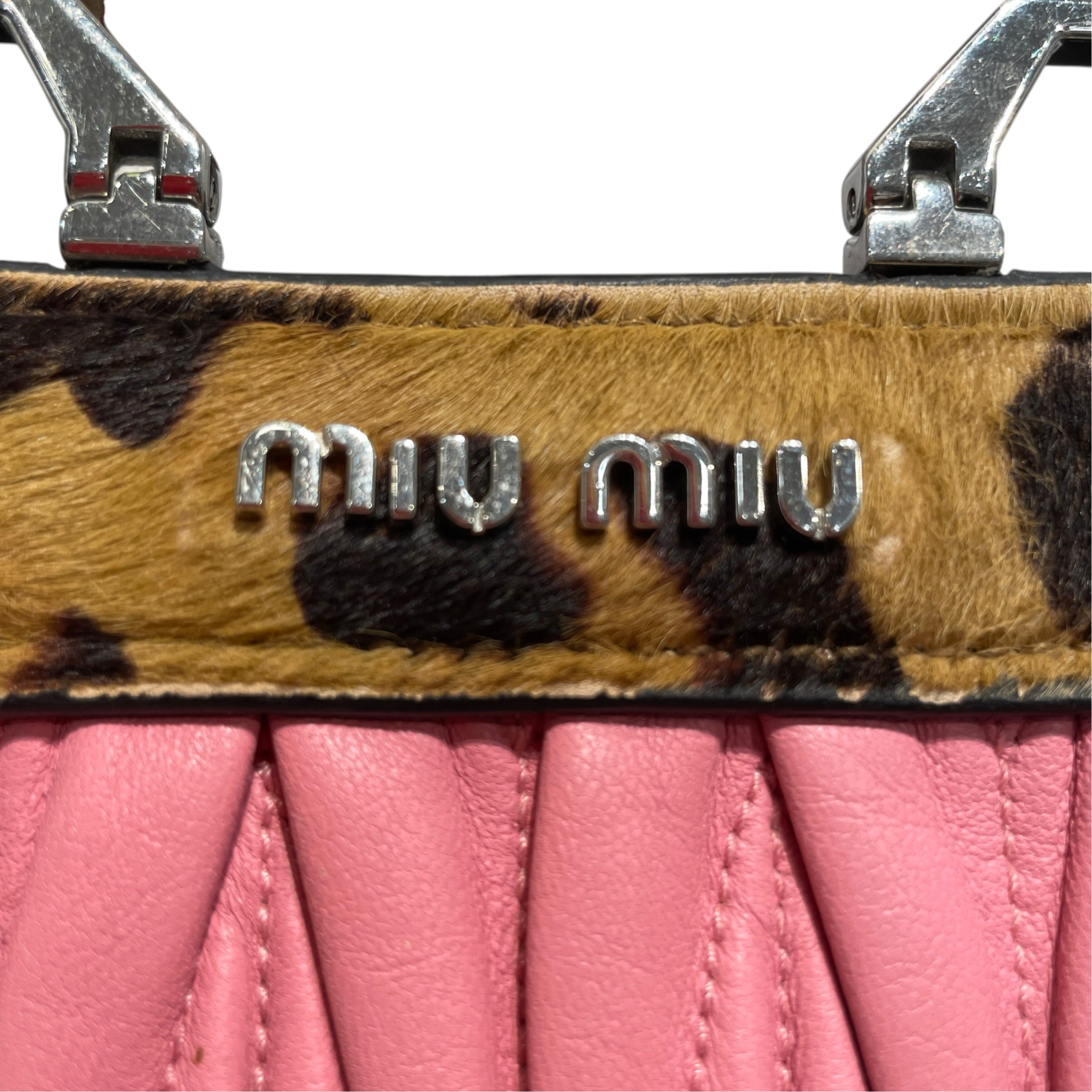 MIU MIU/Hand Bag/All Over Print/PNK/Leopard rosa matelassa view 5