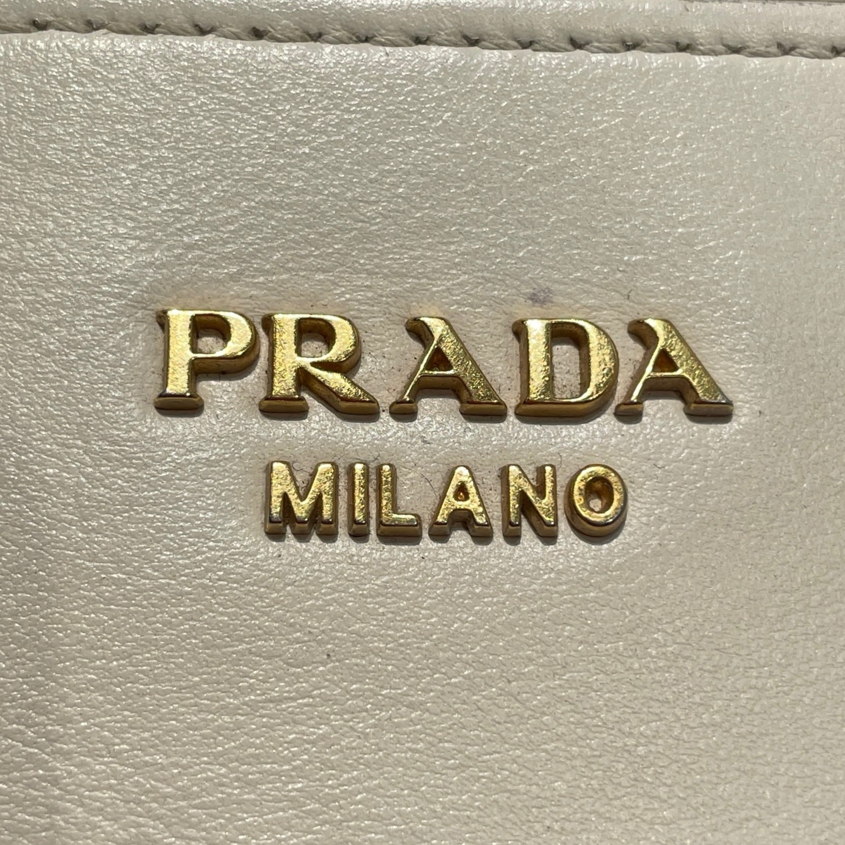 PRADA/Hand Bag/Leather/WHT/galleria leather tote view 5