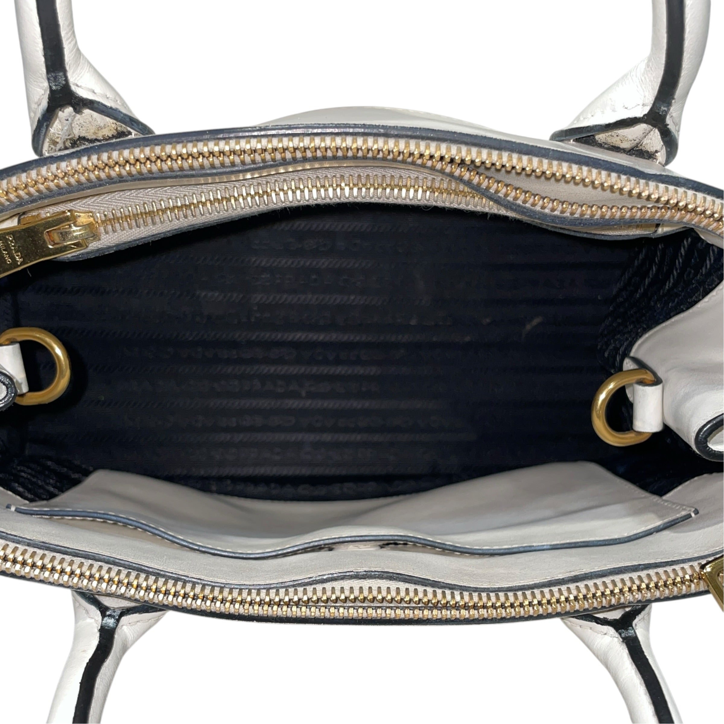 PRADA/Hand Bag/Leather/WHT/galleria leather tote view 4