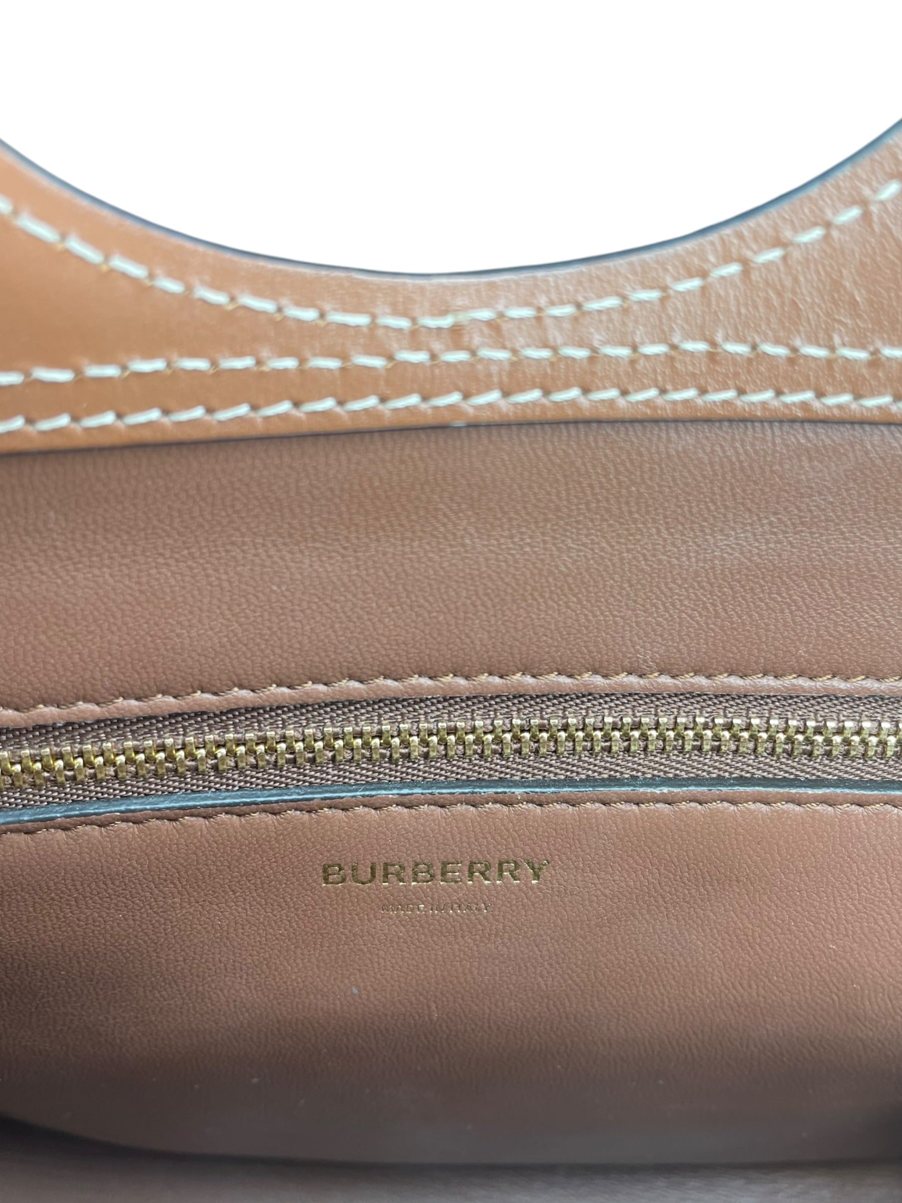 BURBERRY LONDON/Bag/Leather/BRW/BROWN LEATHER POCKT HANDLE BAG view 5