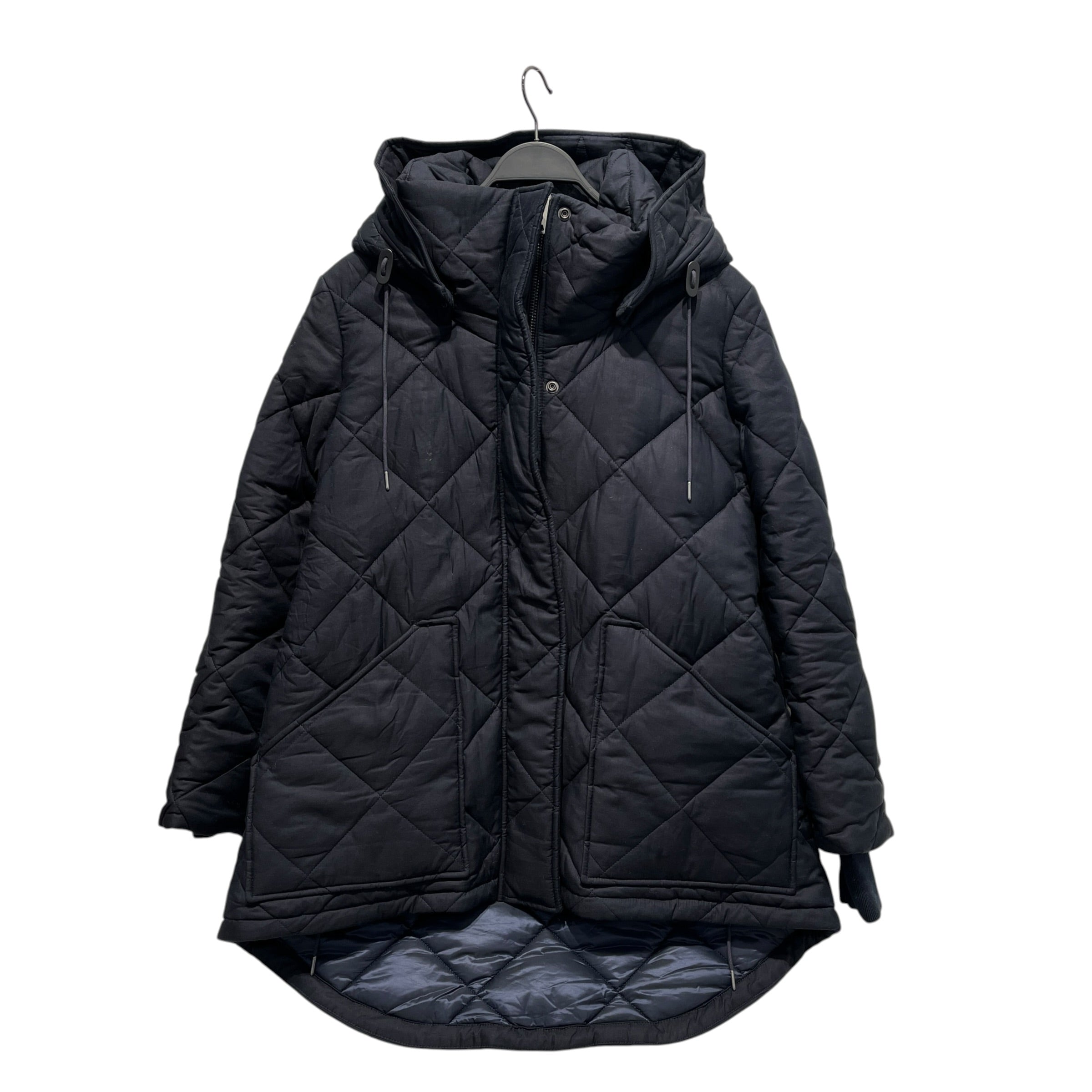 BURBERRY LONDON/Puffer Jkt/S/Cotton/NVY/Double Breasted/Quilted Hooded Puffer Jacket view 1