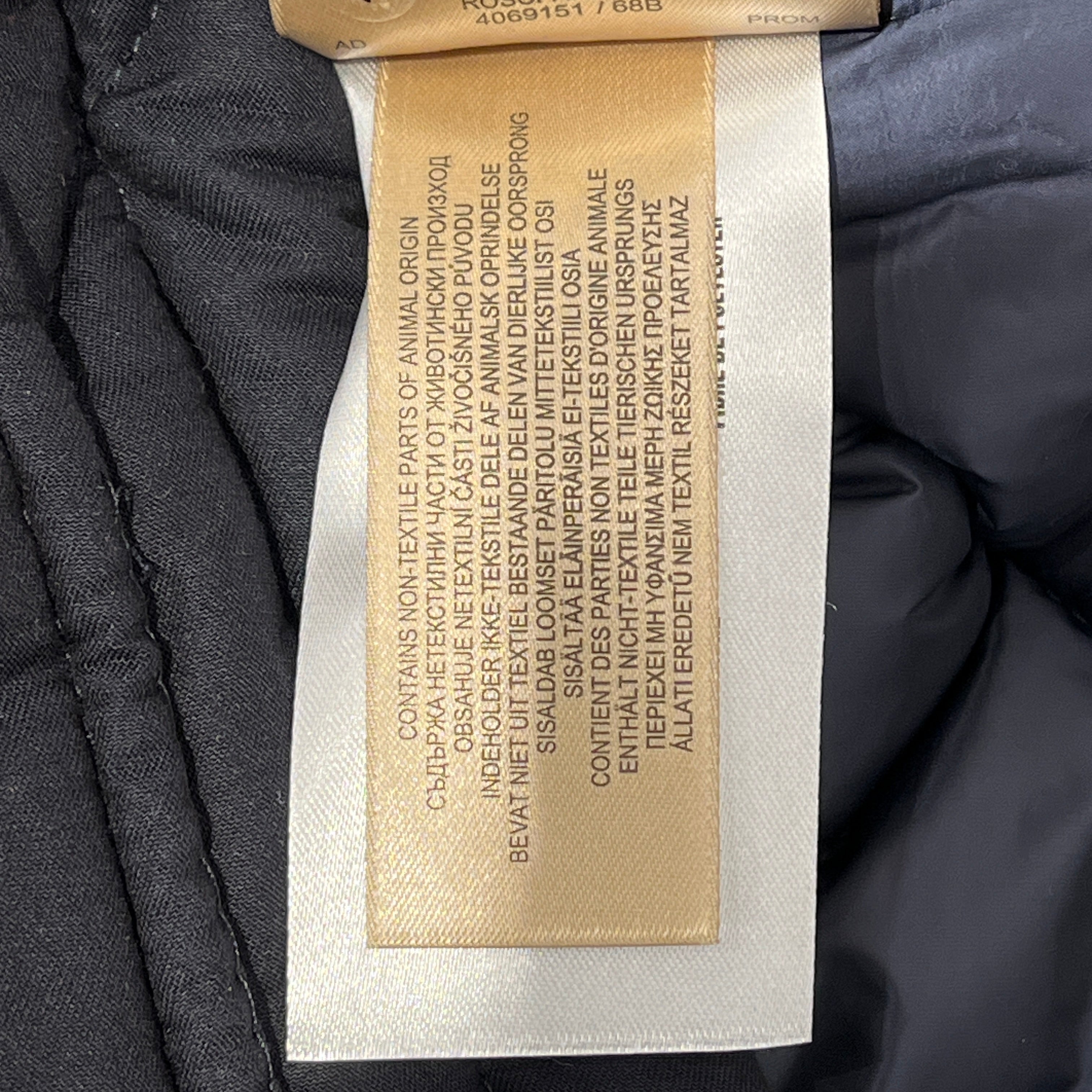 BURBERRY LONDON/Puffer Jkt/S/Cotton/NVY/Double Breasted/Quilted Hooded Puffer Jacket view 11