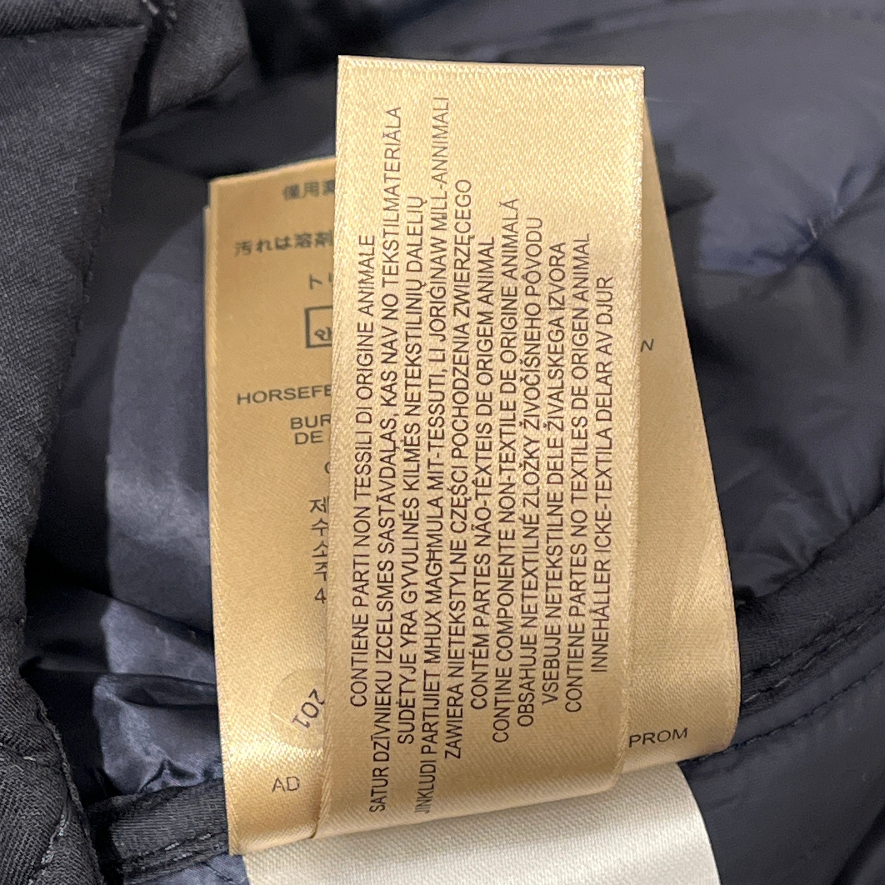 BURBERRY LONDON/Puffer Jkt/S/Cotton/NVY/Double Breasted/Quilted Hooded Puffer Jacket view 12