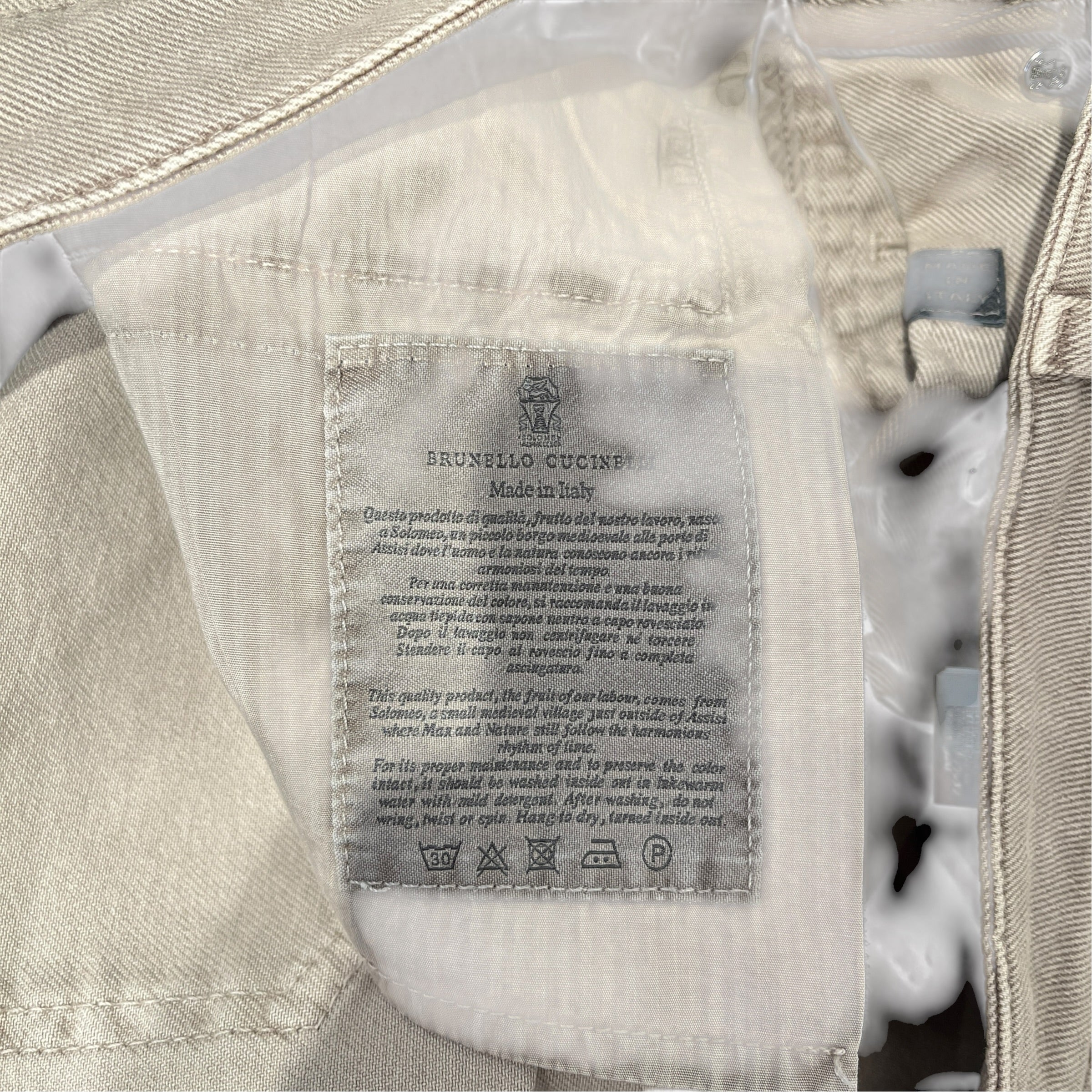 BRUNELLO CUCINELLI/Skinny Pants/32/Denim/BEG/Button Fly/LEISURE FIT view 4