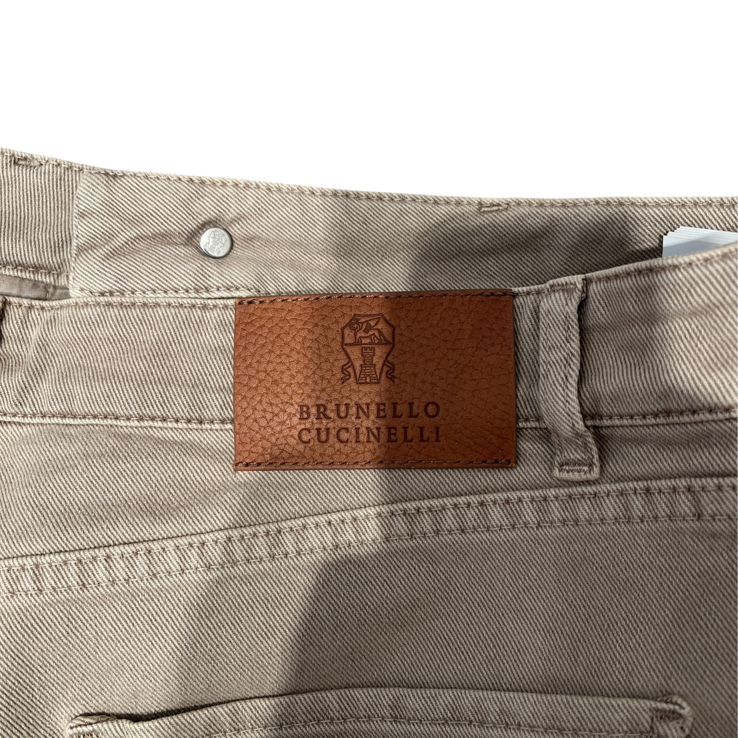 BRUNELLO CUCINELLI/Skinny Pants/32/Denim/BEG/Button Fly/LEISURE FIT view 7