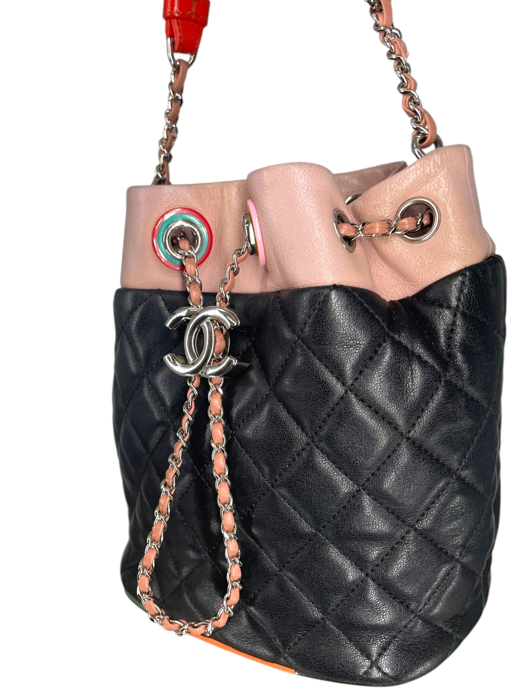 CHANEL/Bag/Leather/MLT/23602476 PNK TRIM ORG HANDLE view 3