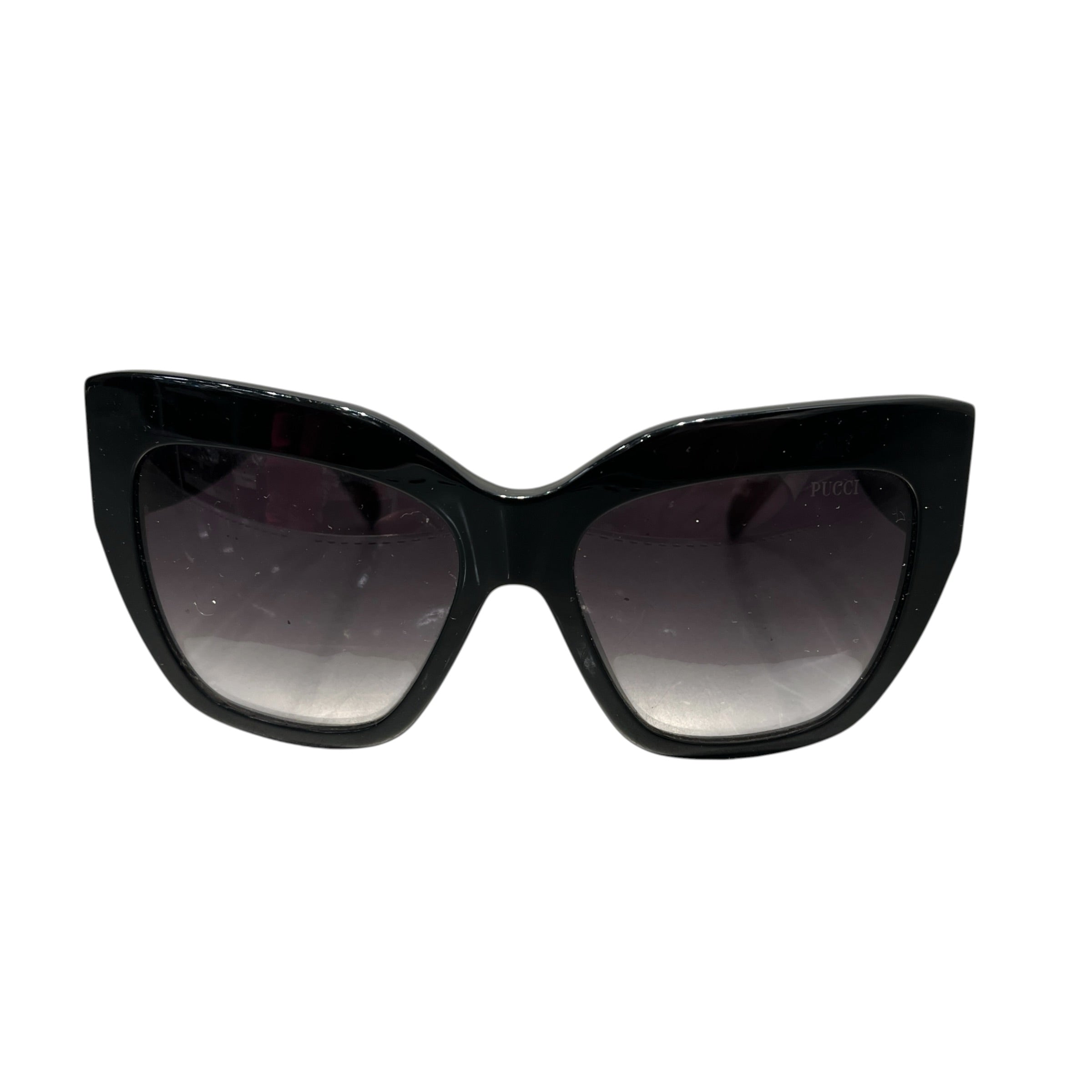 EMILIO PUCCI/Sunglasses/Celluloid/BLK/L's/ep172 gld side logo view 1