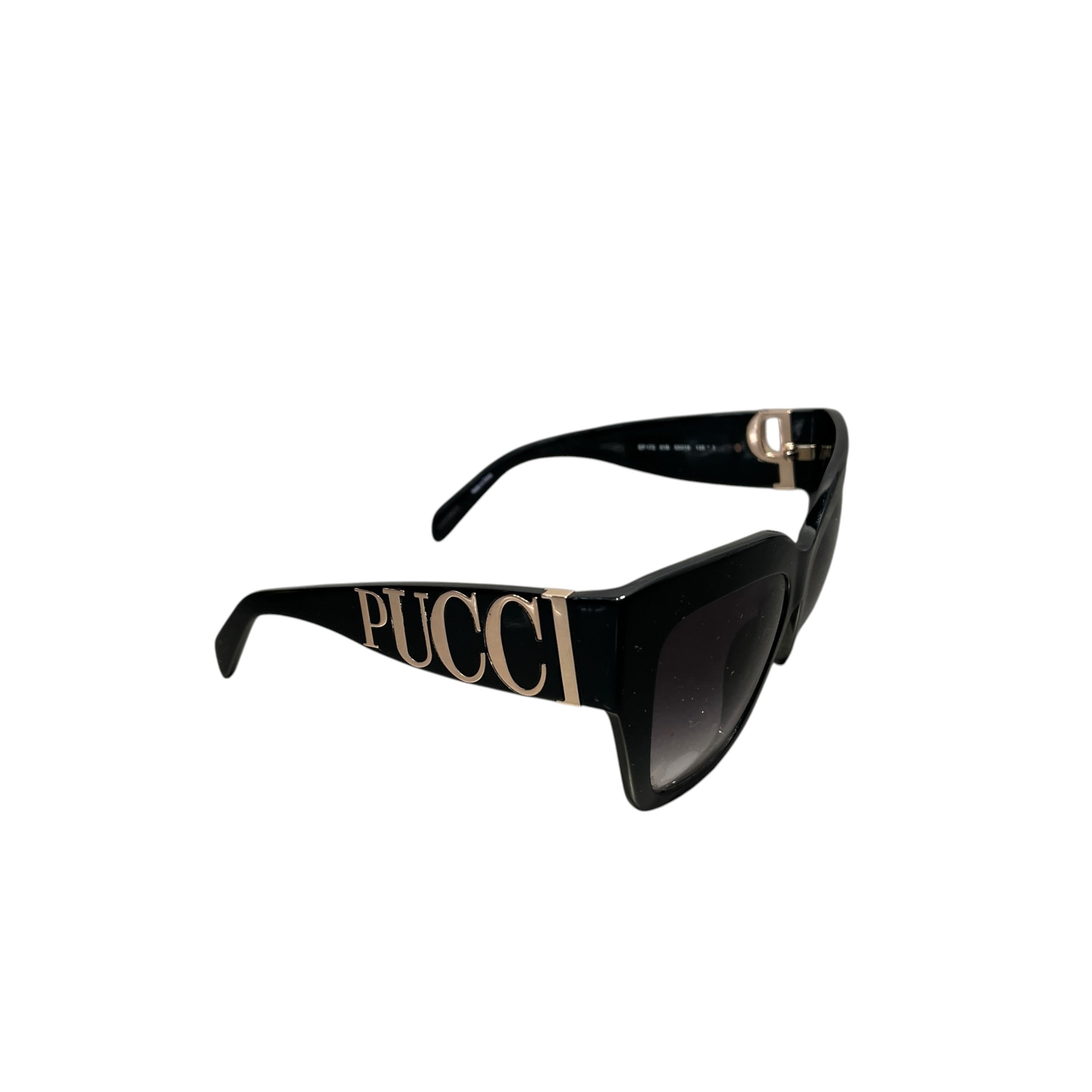 EMILIO PUCCI/Sunglasses/Celluloid/BLK/L's/ep172 gld side logo view 3