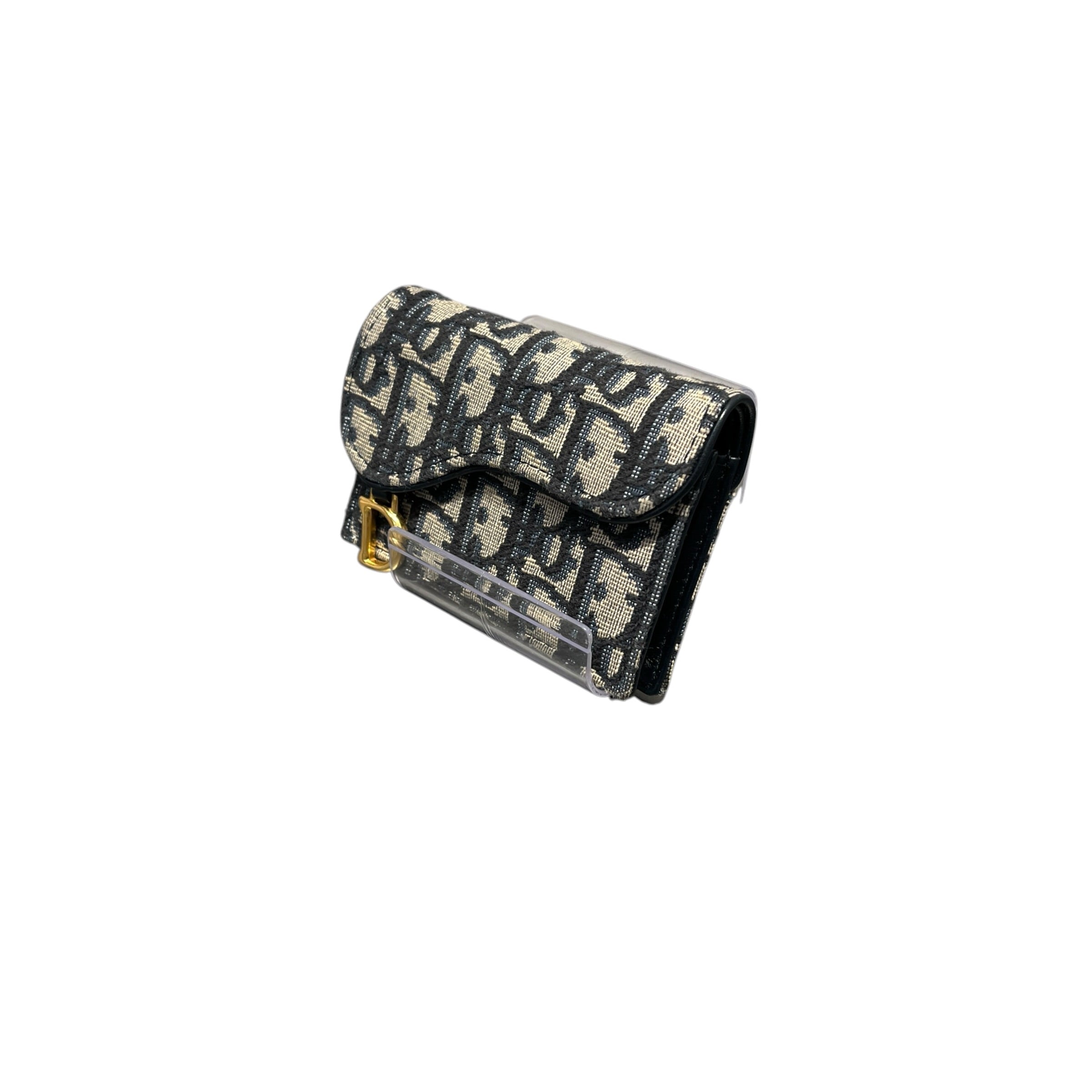 Christian Dior/Wallet/Monogram/Cotton/NVY/L's/SADDLE COMPACT CARD HOLDER view 1