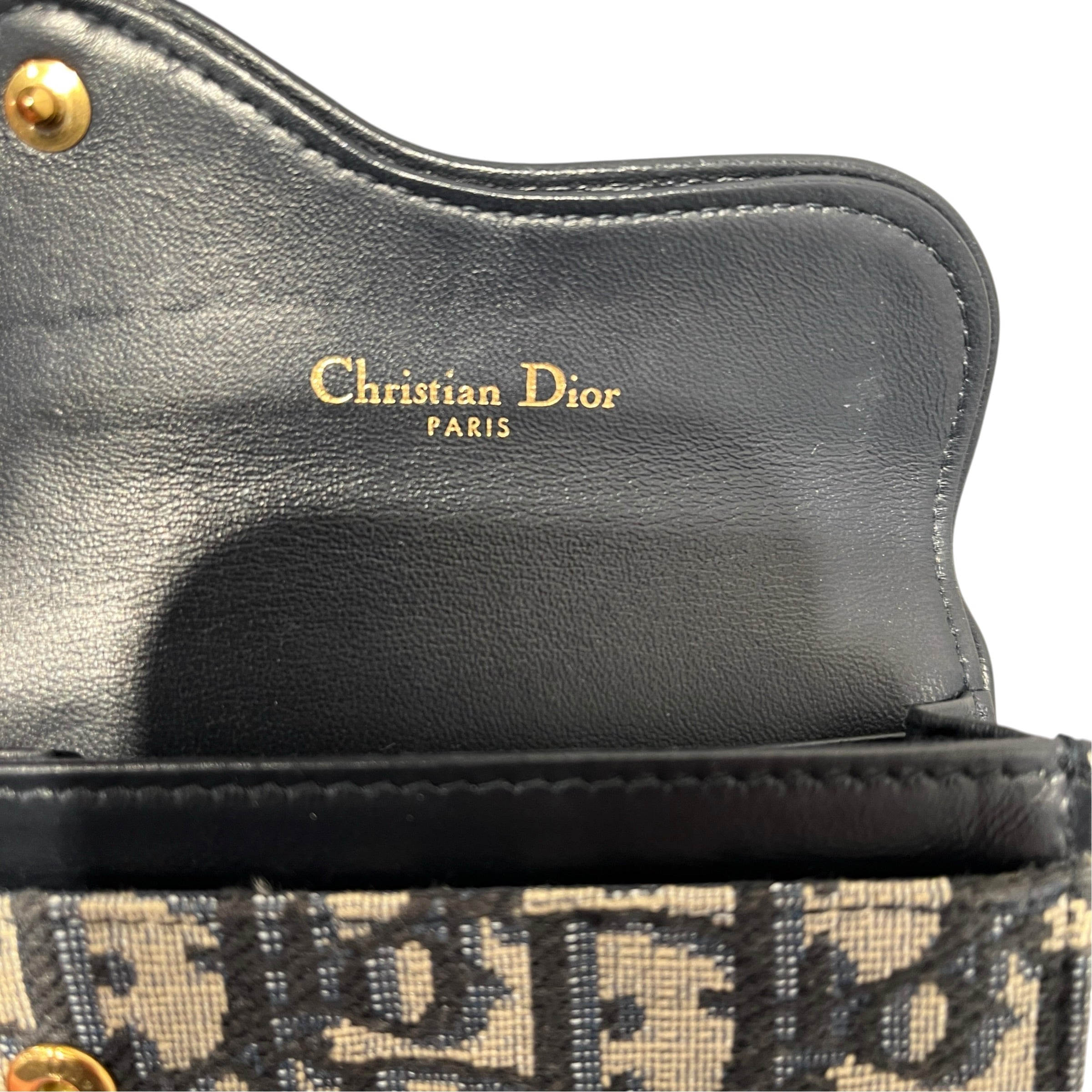 Christian Dior/Wallet/Monogram/Cotton/NVY/L's/SADDLE COMPACT CARD HOLDER view 3