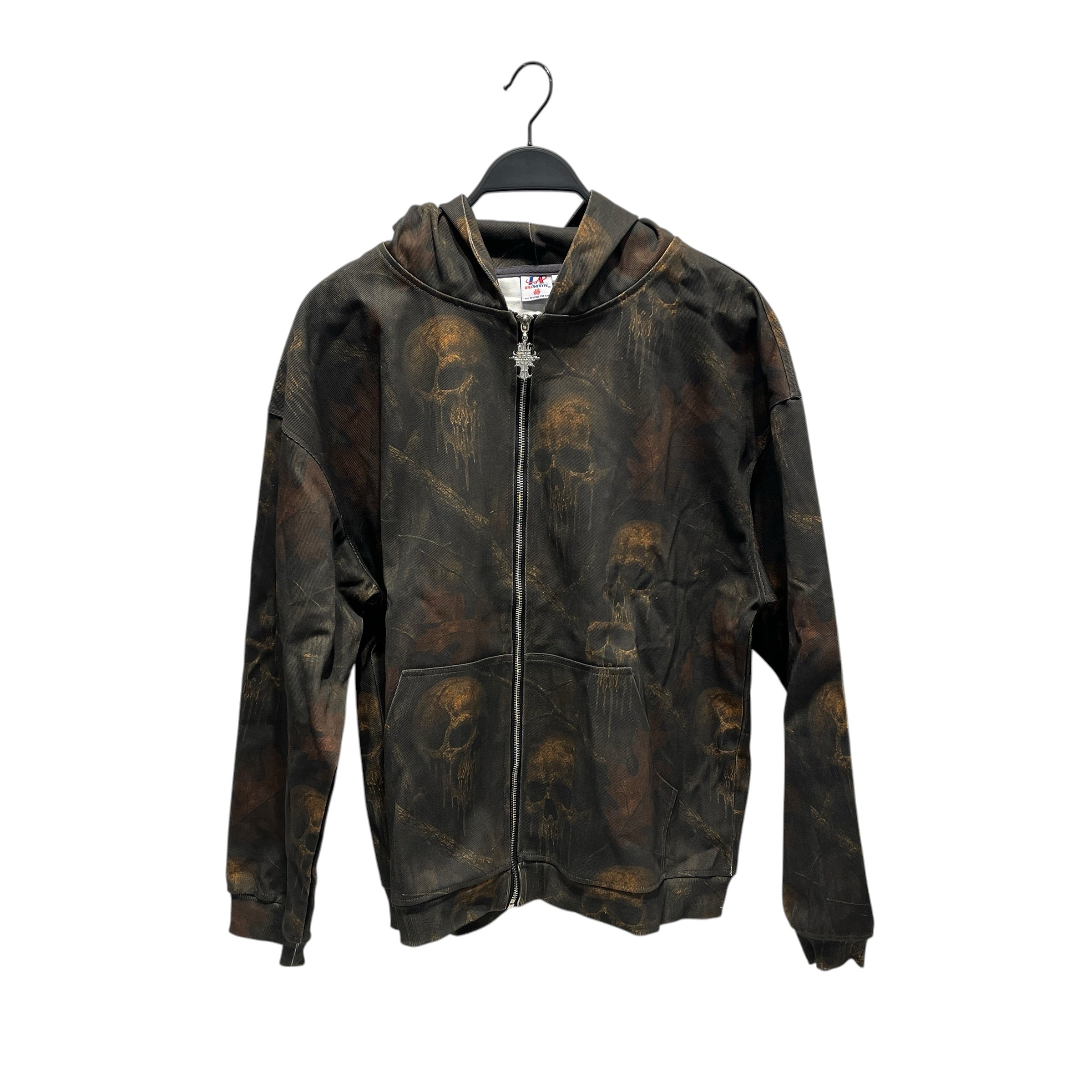 KillTheHype/Hoodie/L/Polyester/BRW/all over SKULLS view 1