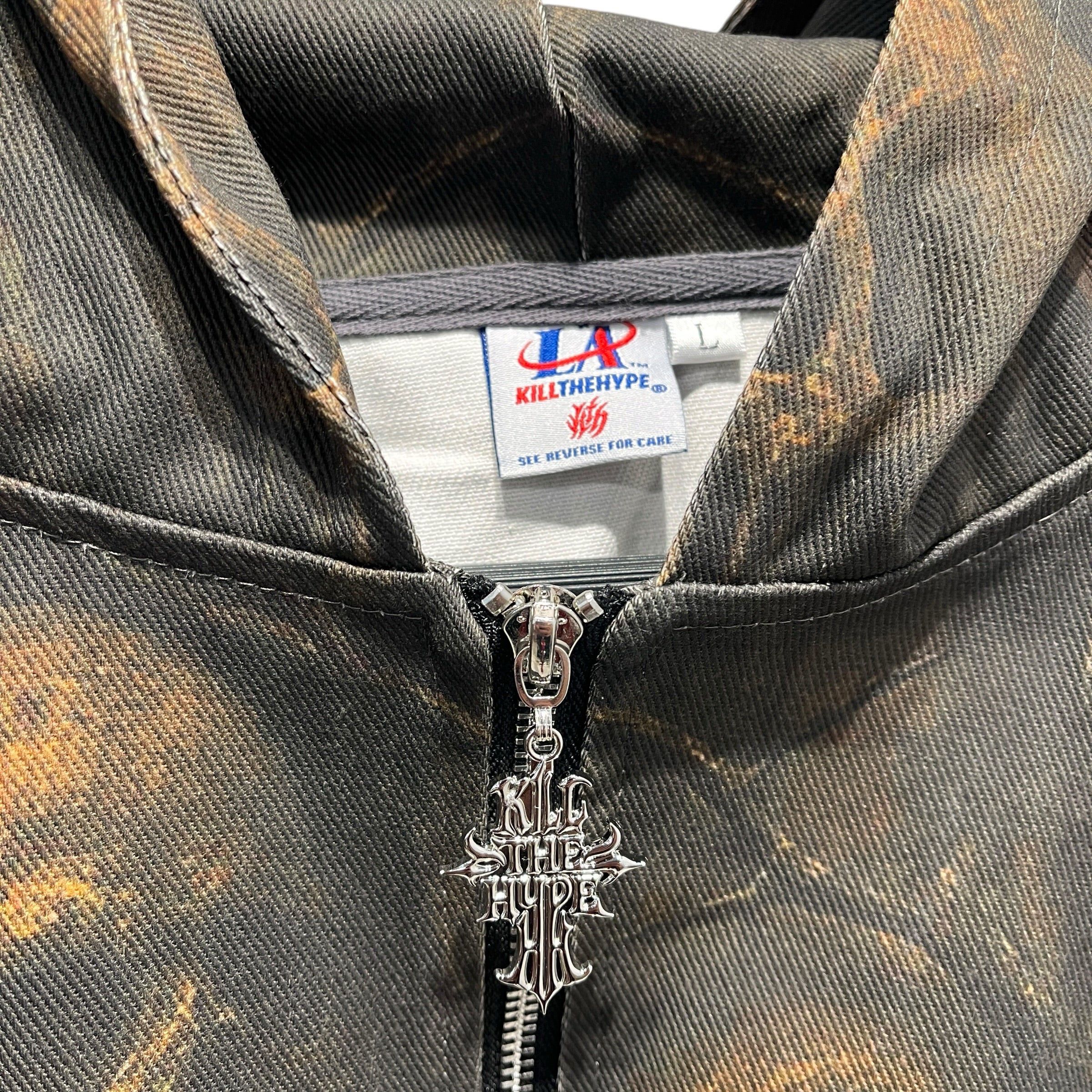 KillTheHype/Hoodie/L/Polyester/BRW/all over SKULLS view 3