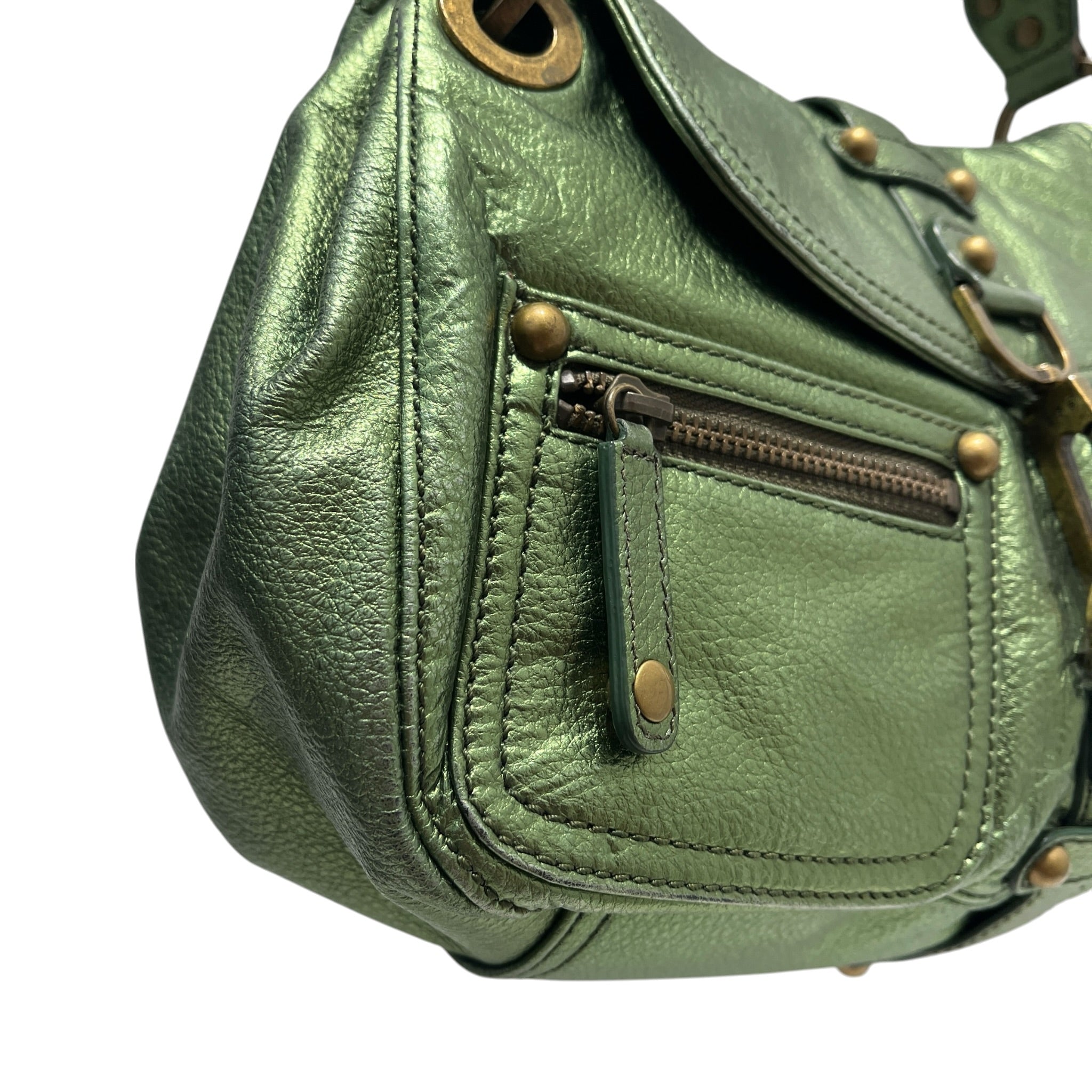 rafe NEW YORK/Hand Bag/Leather/GRN/METALLIC GREEN view 8