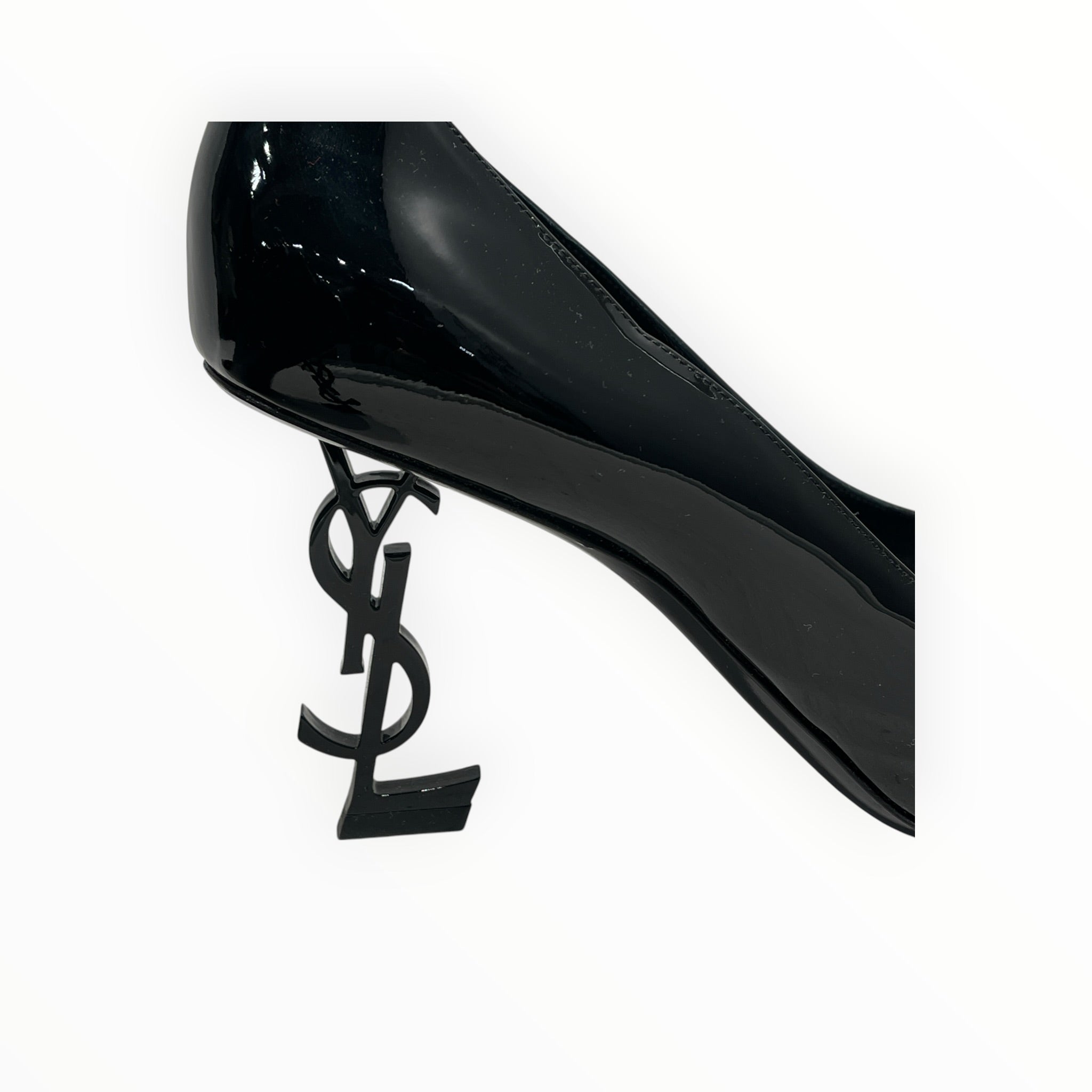 SAINT LAURENT/Heels/EU 39.5/Leather/BLK/PATENT OPYUM/POINT TOE view 5