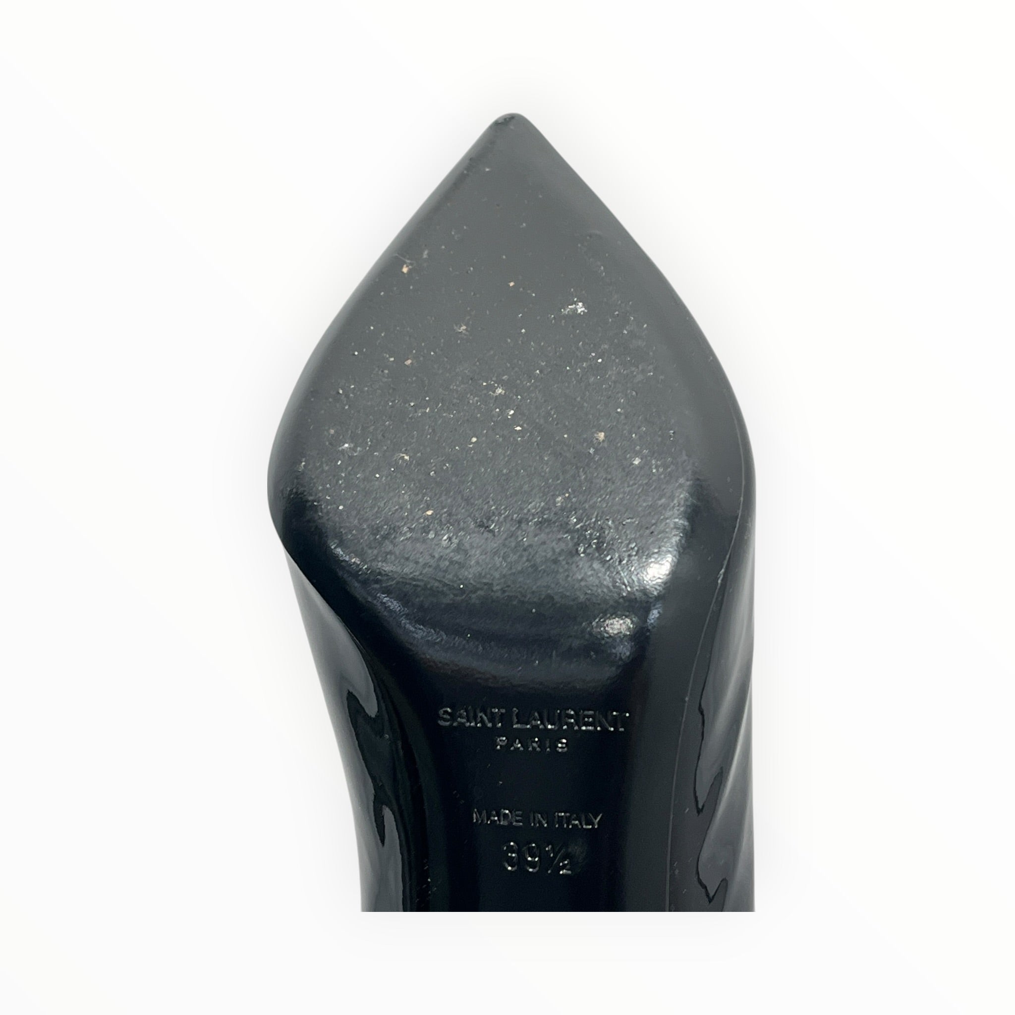 SAINT LAURENT/Heels/EU 39.5/Leather/BLK/PATENT OPYUM/POINT TOE view 4