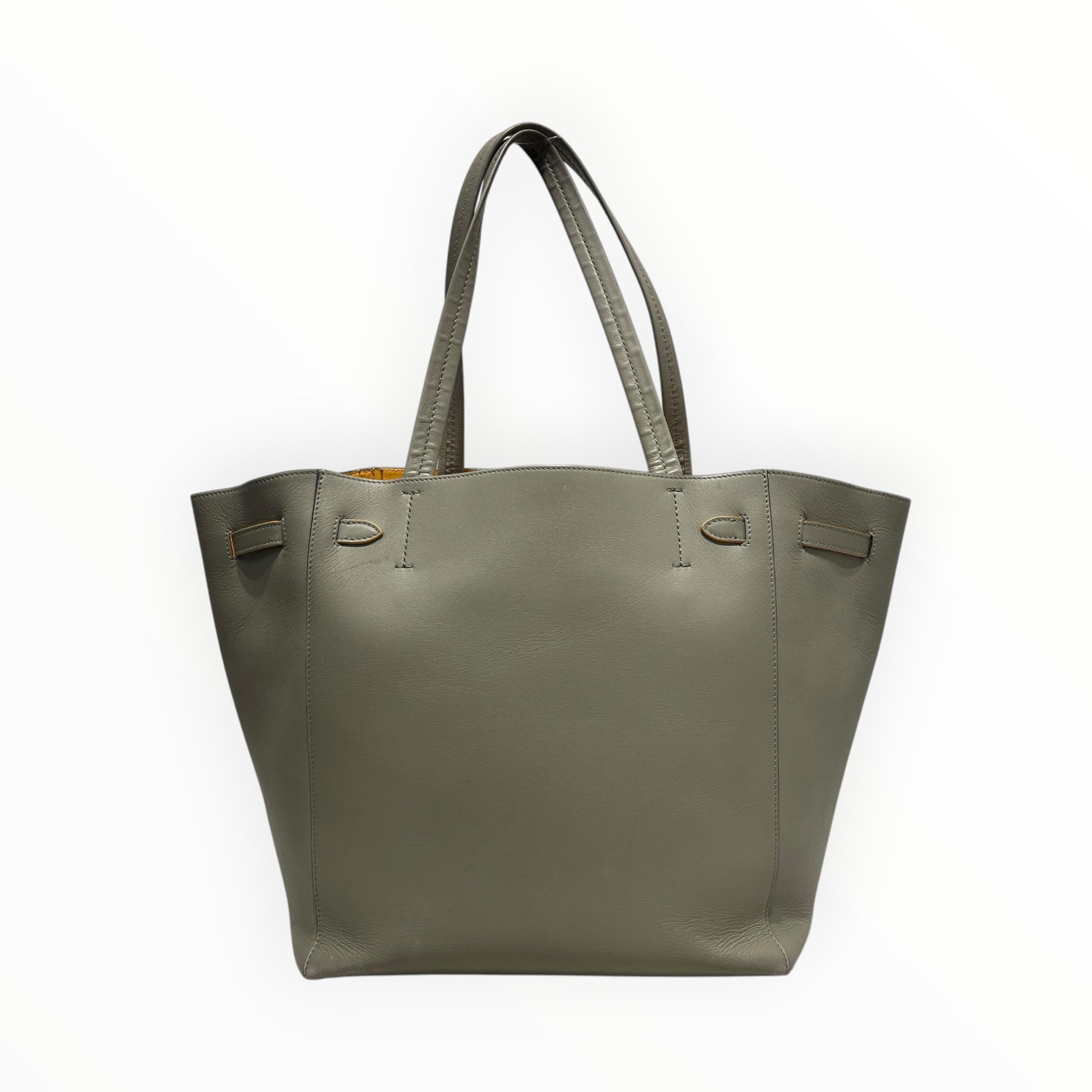 CELINE/Tote Bag/Leather/GRY/YEL INTERIOR/CABAS PHANTOM view 2