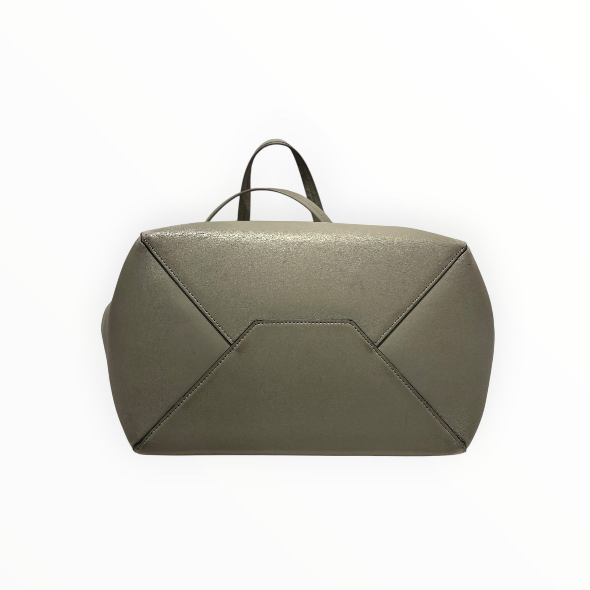 CELINE/Tote Bag/Leather/GRY/YEL INTERIOR/CABAS PHANTOM view 3