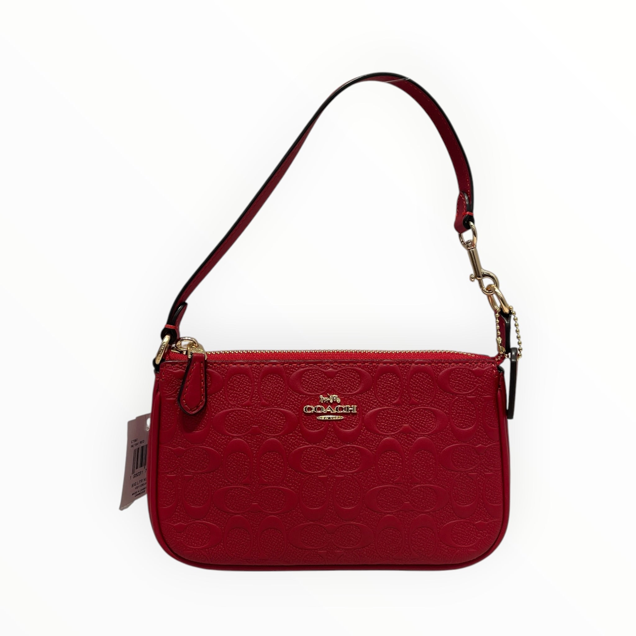 COACH/Hand Bag/Leather/RED/EMBOSSED view 1
