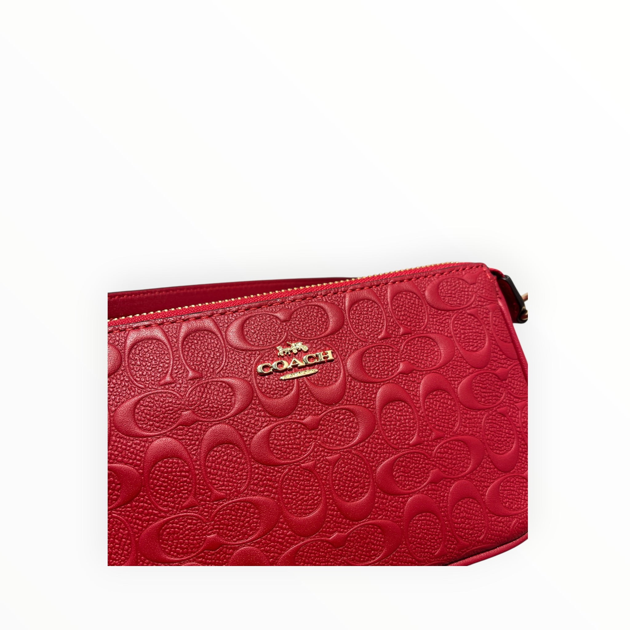 COACH/Hand Bag/Leather/RED/EMBOSSED view 5
