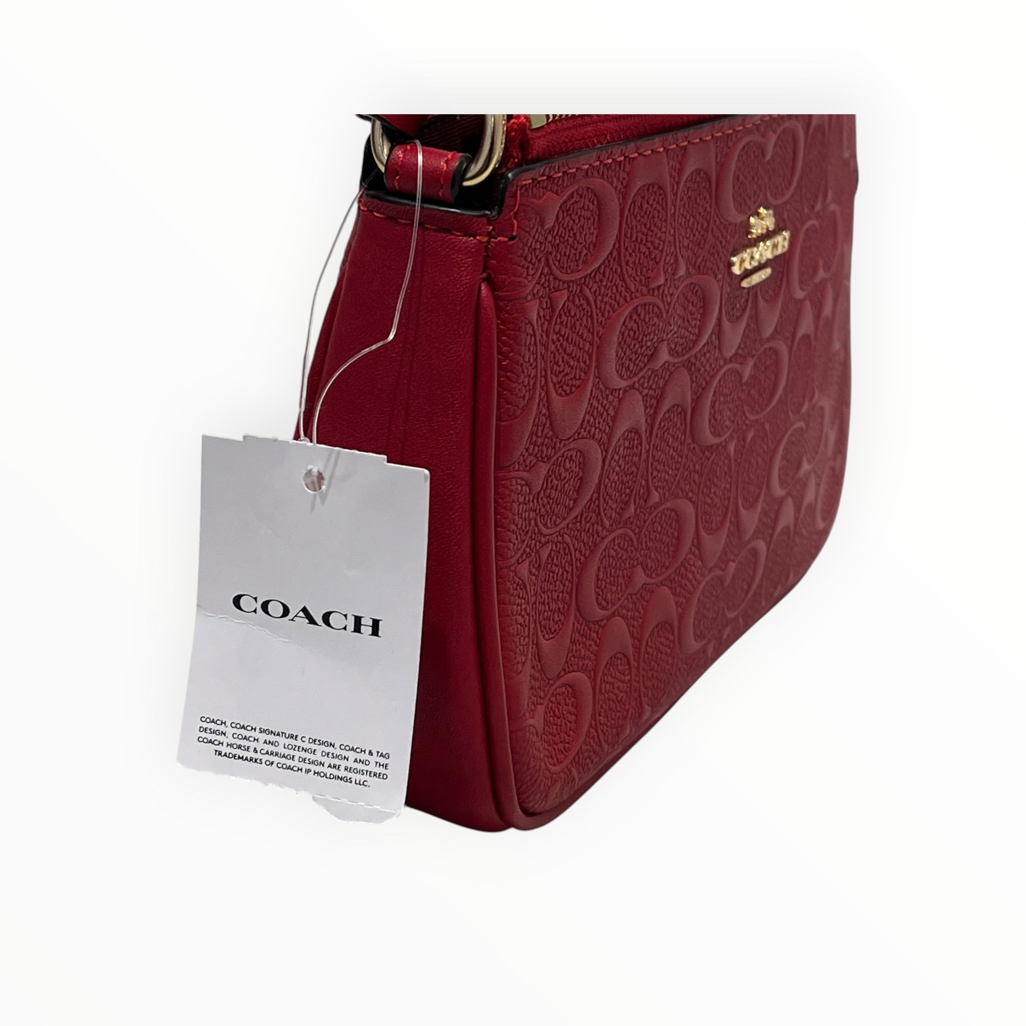 COACH/Hand Bag/Leather/RED/EMBOSSED view 7