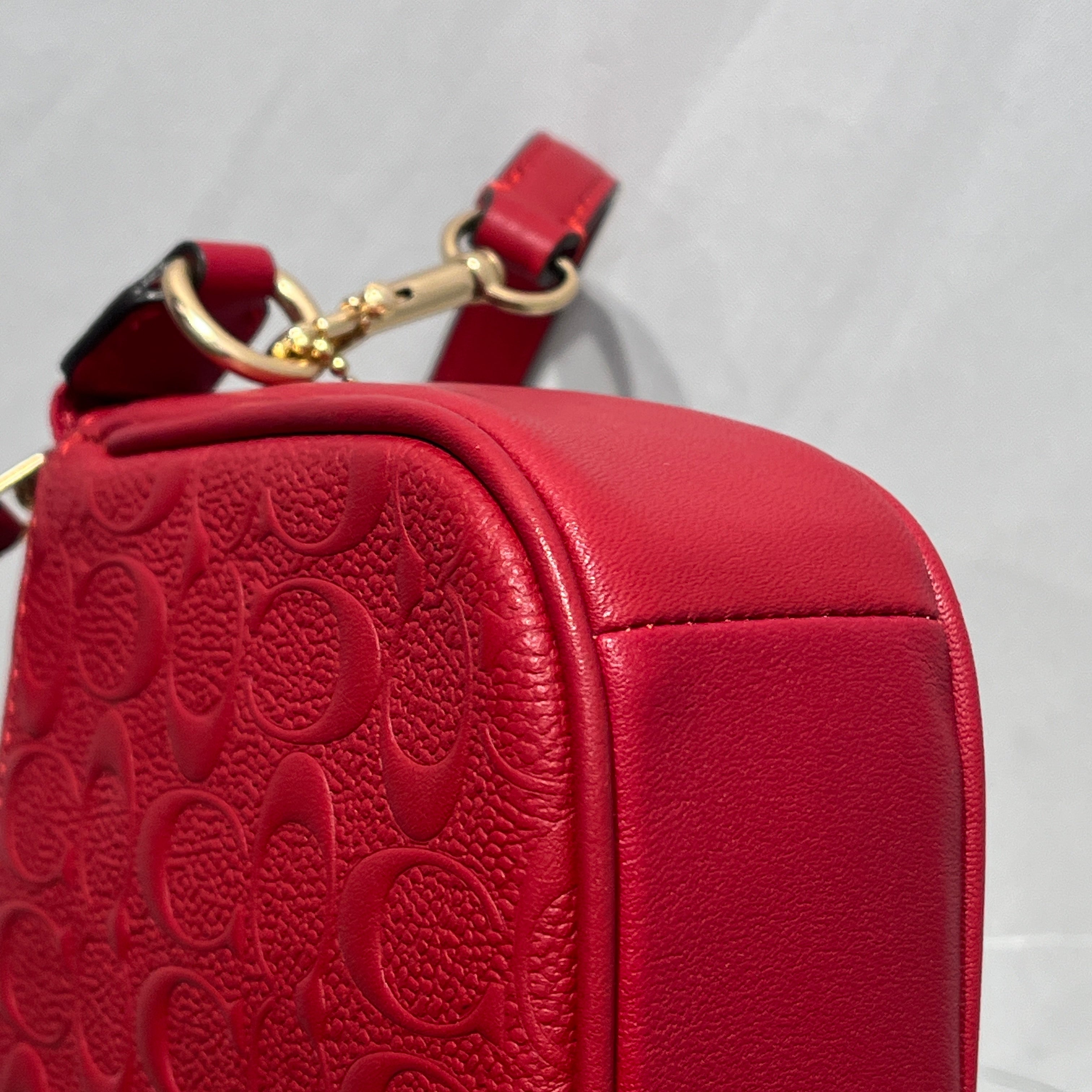 COACH/Hand Bag/Leather/RED/EMBOSSED view 9