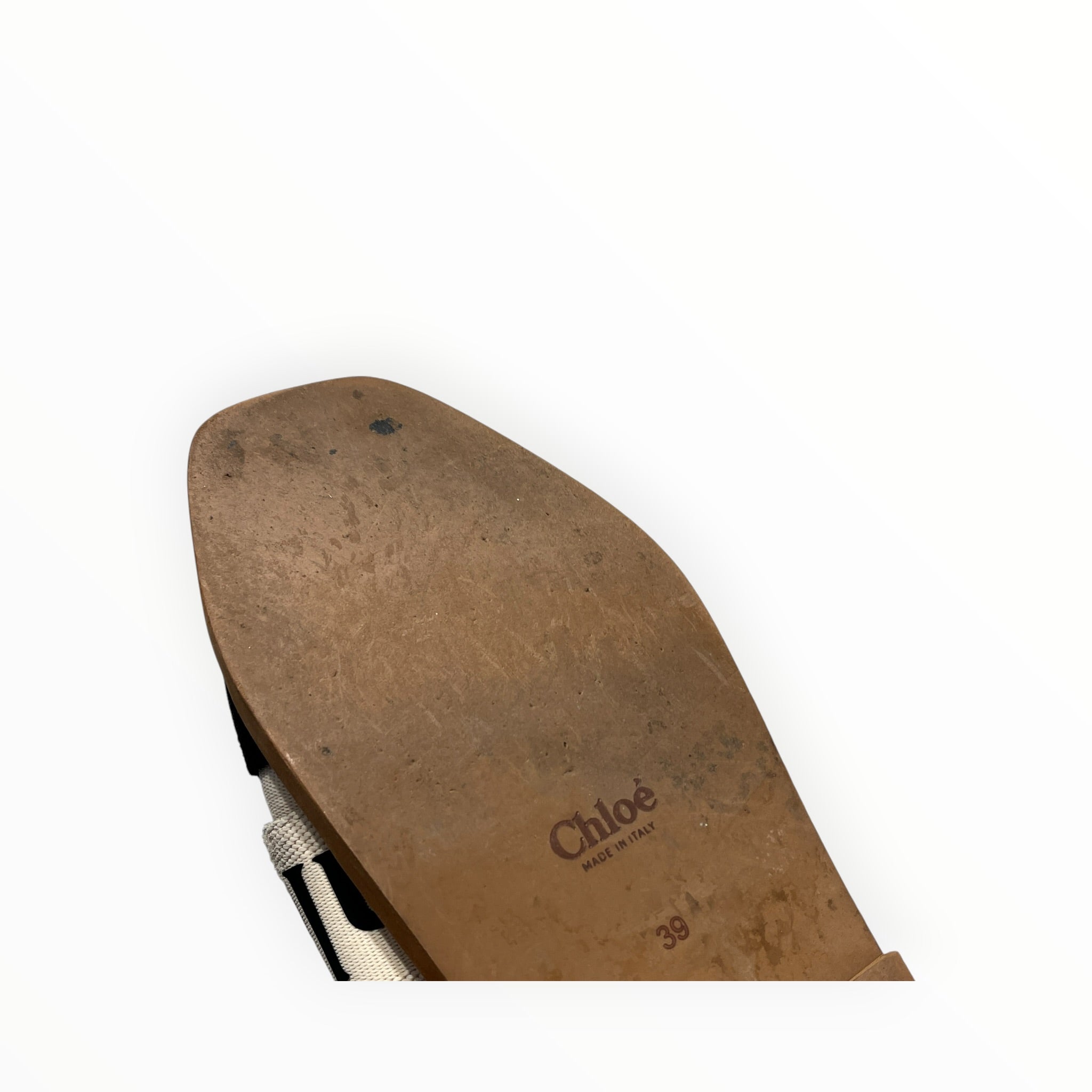 Chloe/Sandals/EU 39/Stripe/CRM/GOLD EMBROIDERY view 6