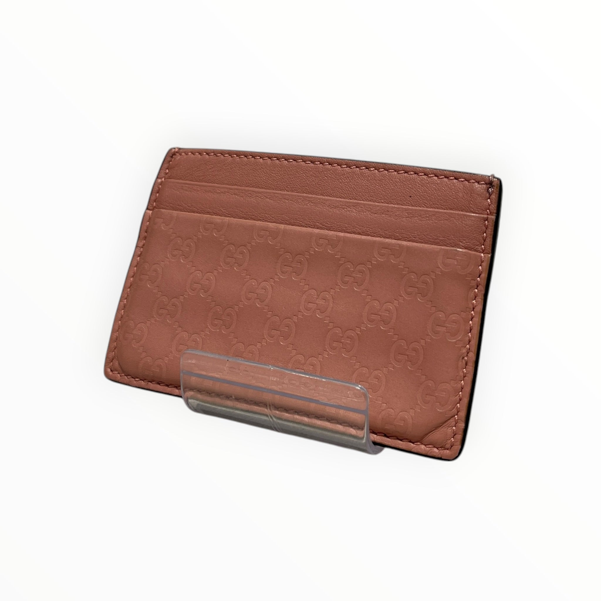 GUCCI/Card Case/Monogram/Leather/PNK/L's/MICROGUCCISSIMA view 1