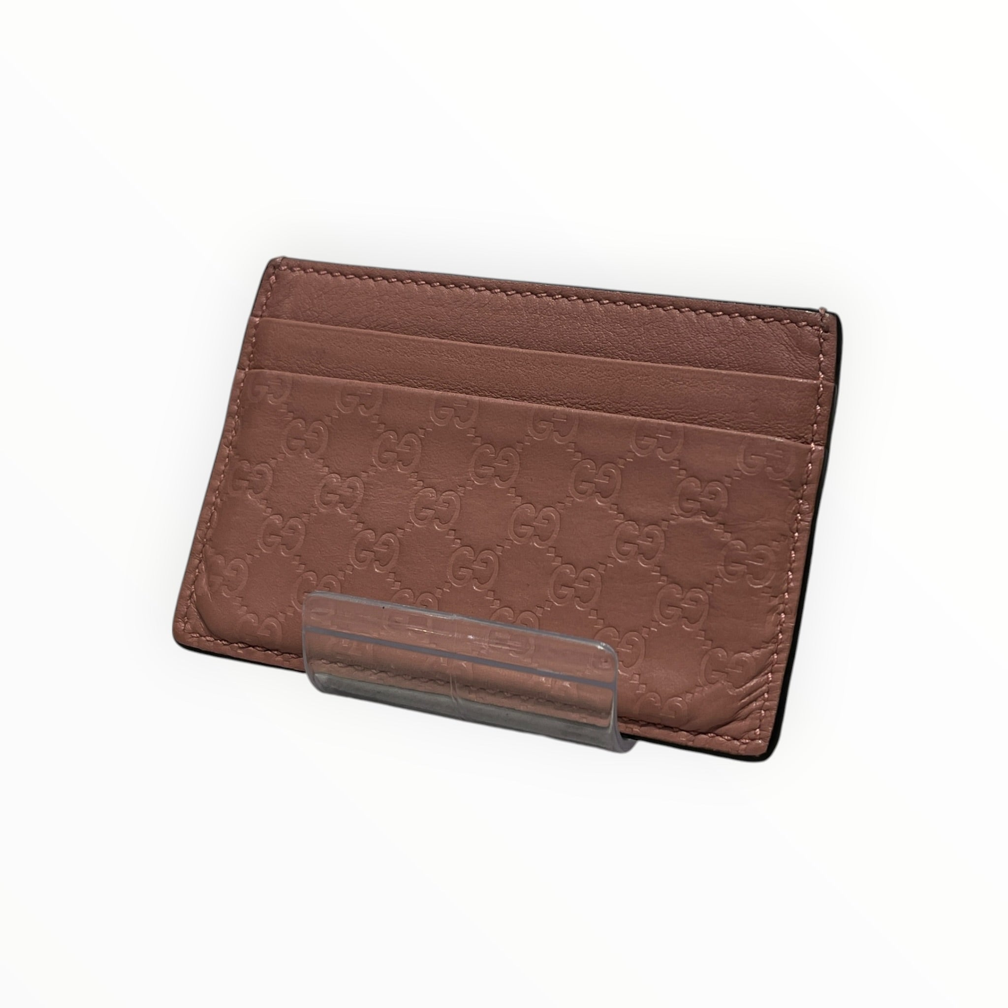 GUCCI/Card Case/Monogram/Leather/PNK/L's/MICROGUCCISSIMA view 2