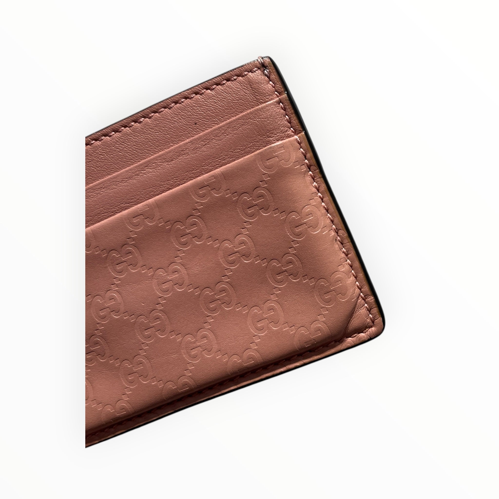 GUCCI/Card Case/Monogram/Leather/PNK/L's/MICROGUCCISSIMA view 5