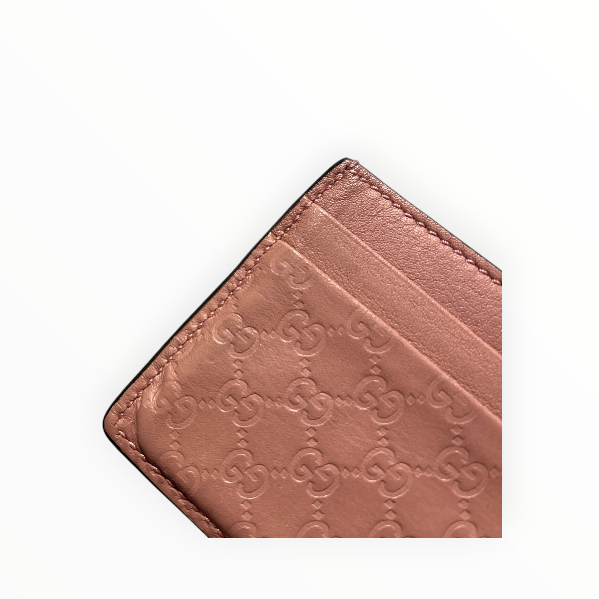 GUCCI/Card Case/Monogram/Leather/PNK/L's/MICROGUCCISSIMA view 6