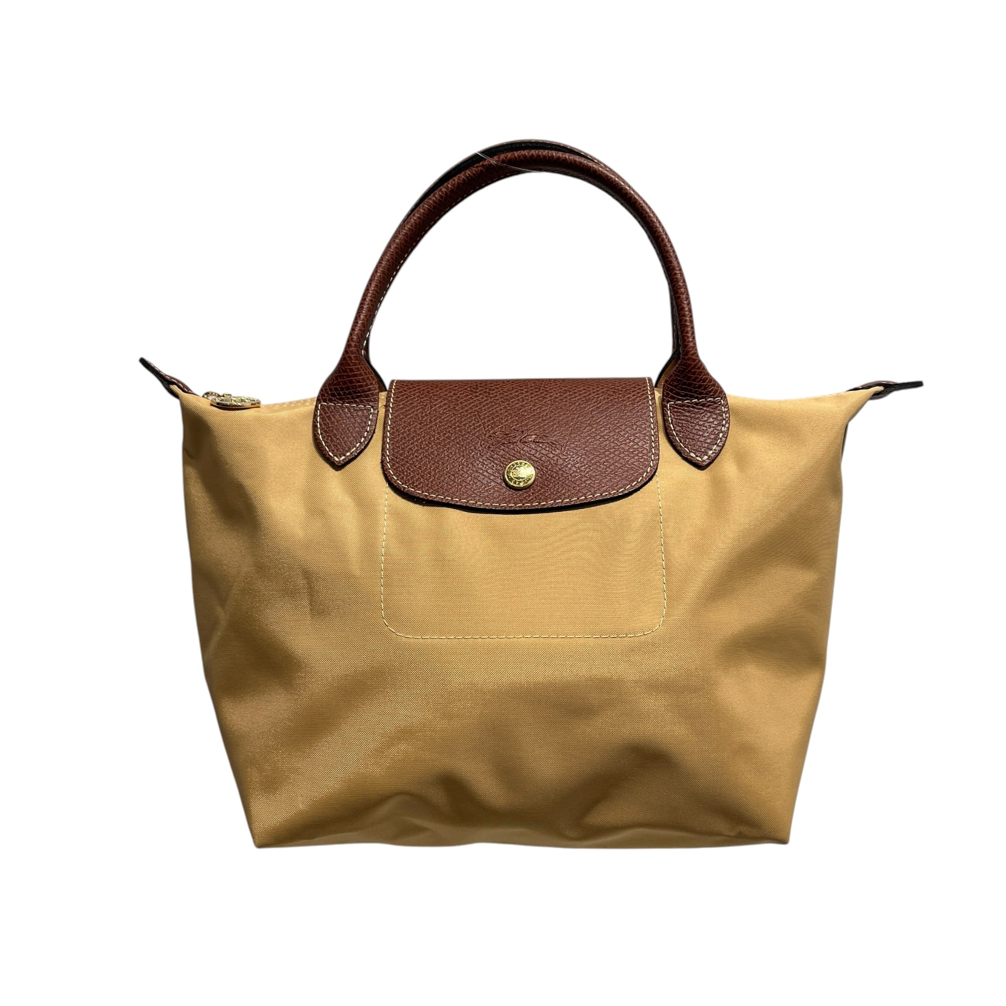 LONGCHAMP/Hand Bag/Nylon/YEL/LE PLIAGE/SMALL/GOLD HARDWARE view 1
