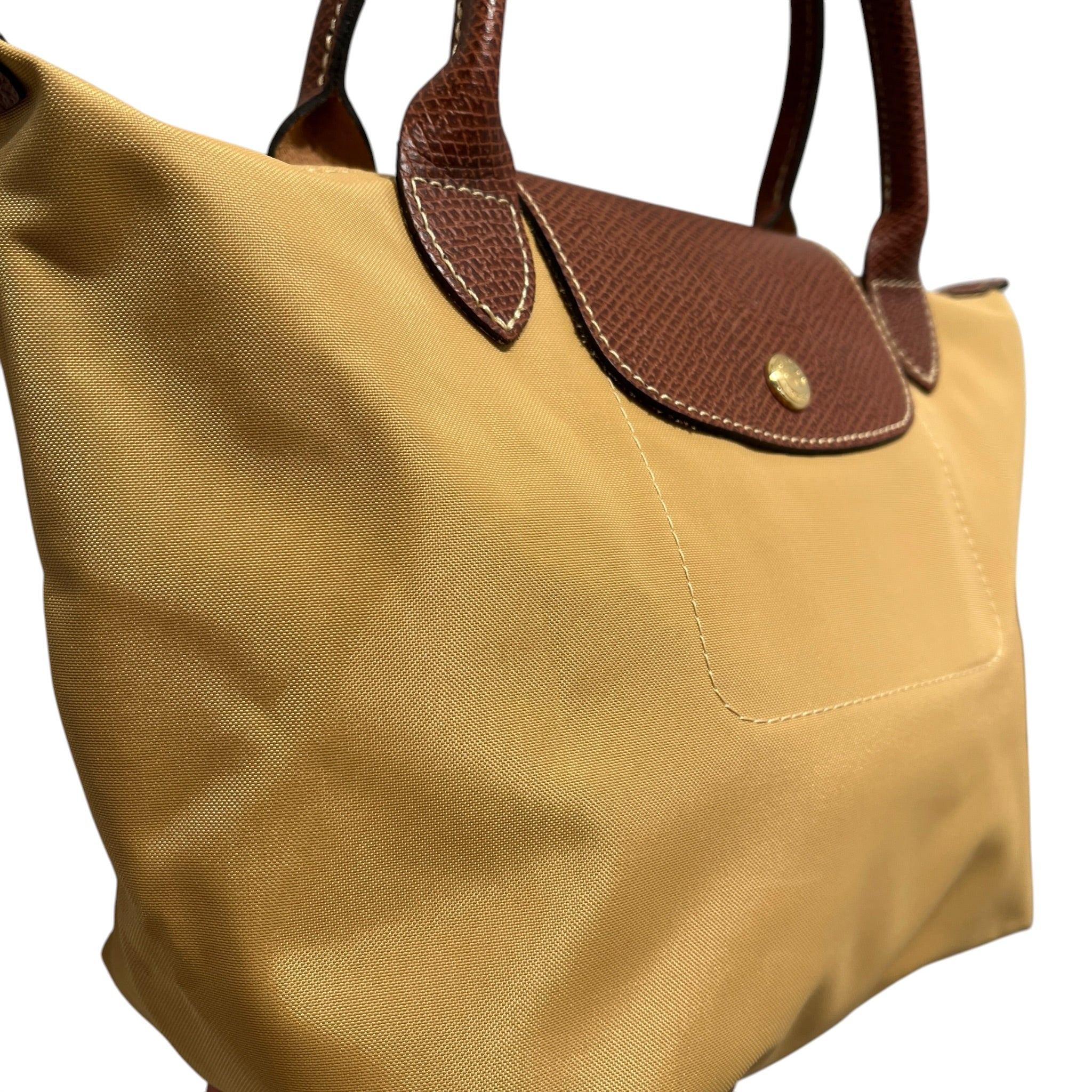 LONGCHAMP/Hand Bag/Nylon/YEL/LE PLIAGE/SMALL/GOLD HARDWARE view 6