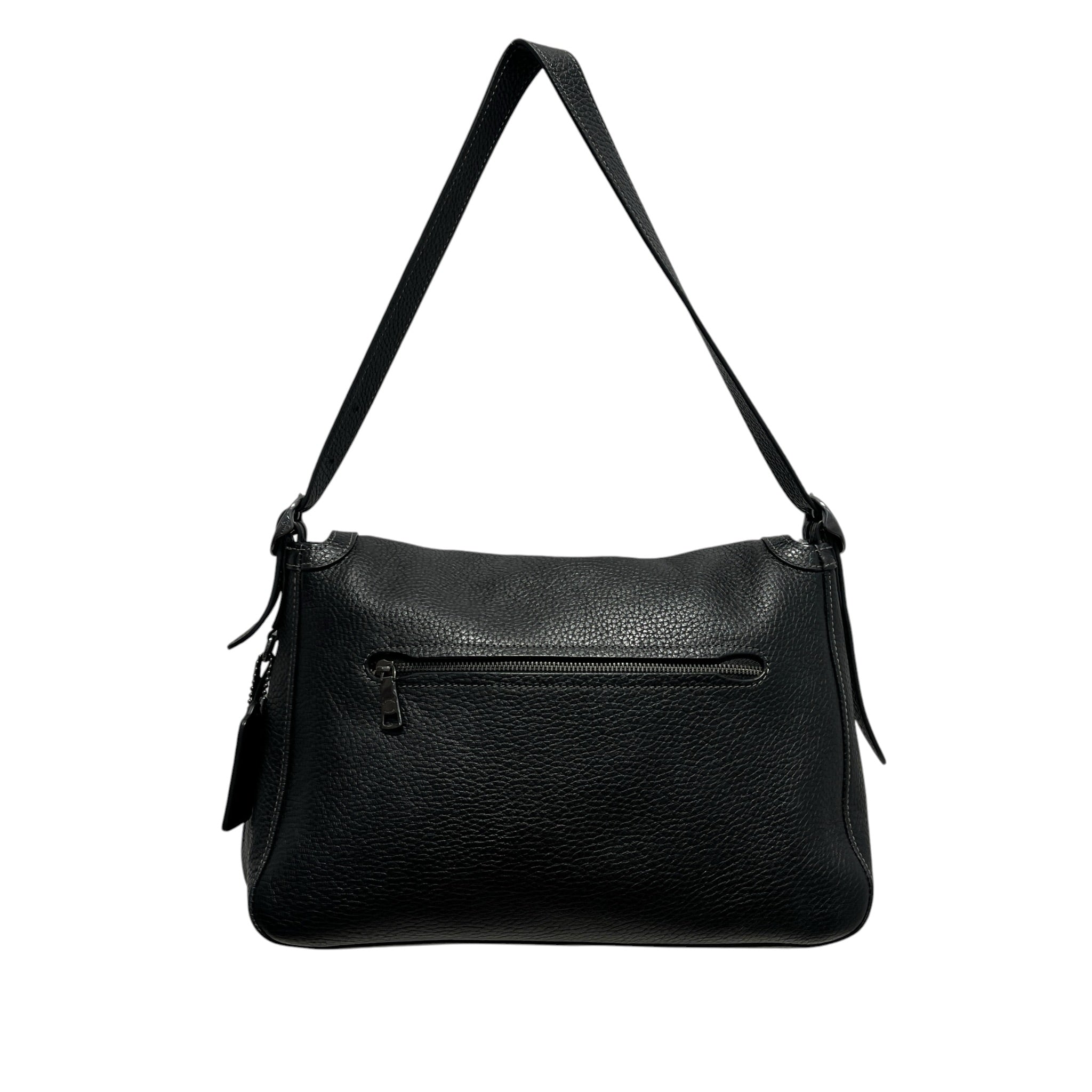 COACH/Hand Bag/Leather/BLK/etta flap view 2